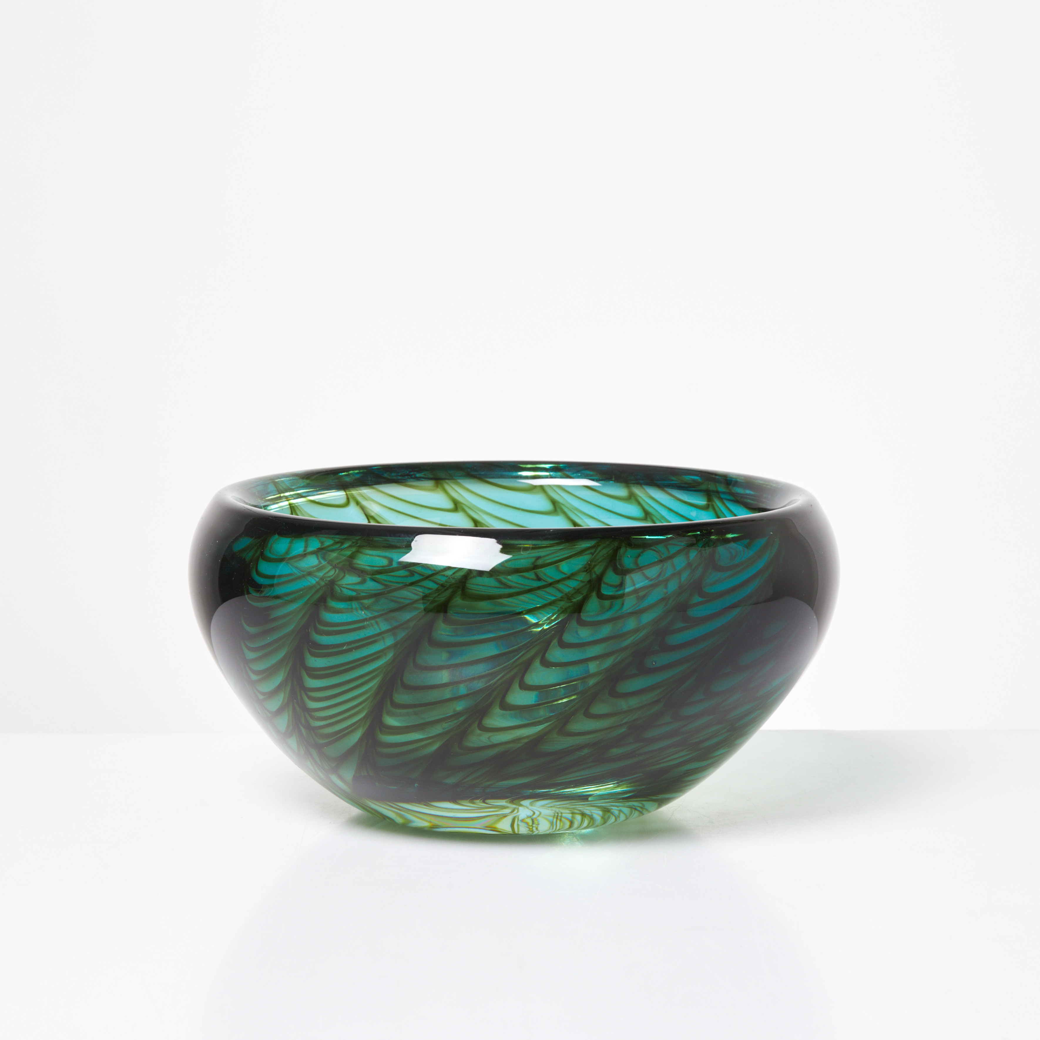 SVEN-ÅKE CARLSSON. skål, glas, för Transjö, signerad.