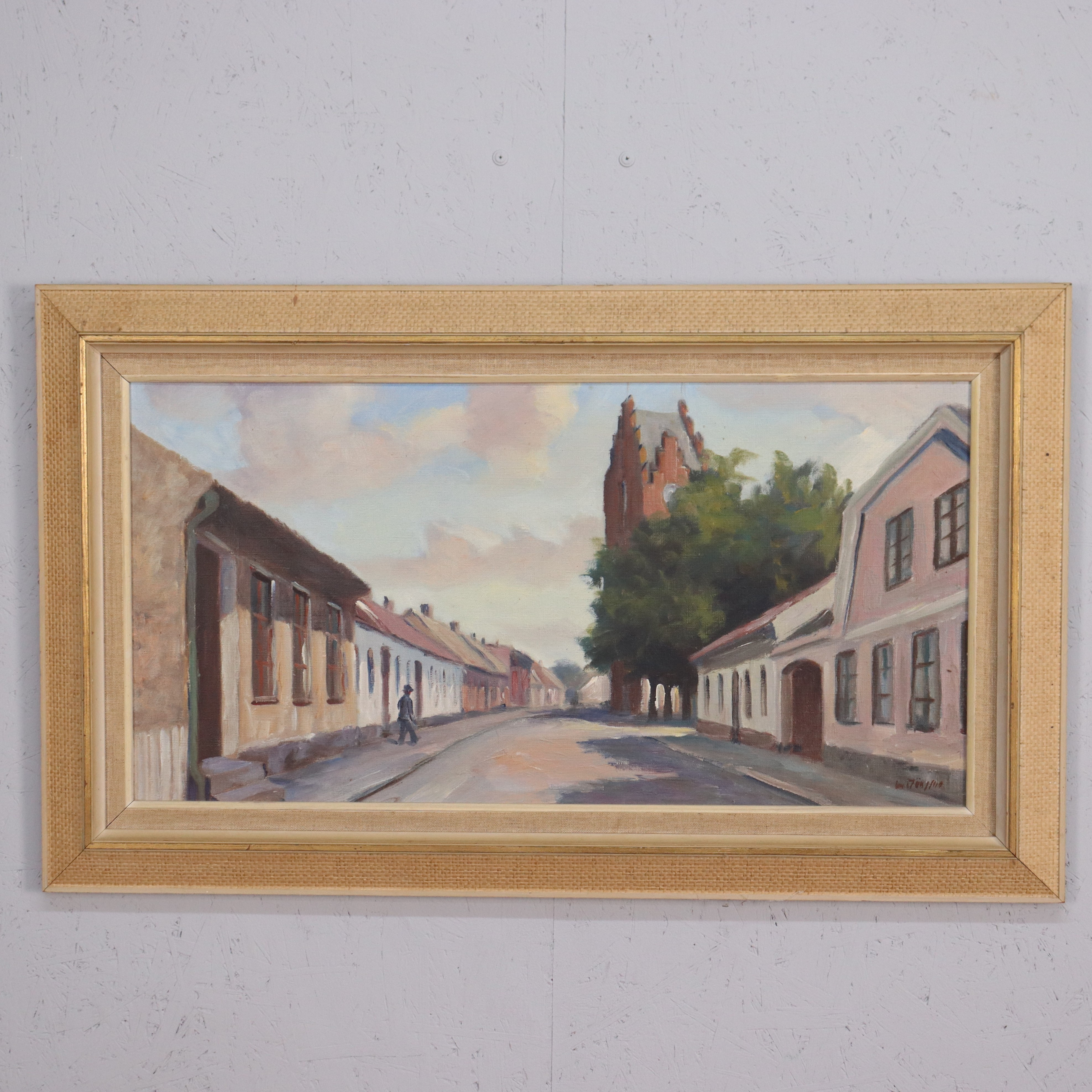 JOHN ERIK JÖNSSON. olja på duk, Norregatan i Trelleborg.