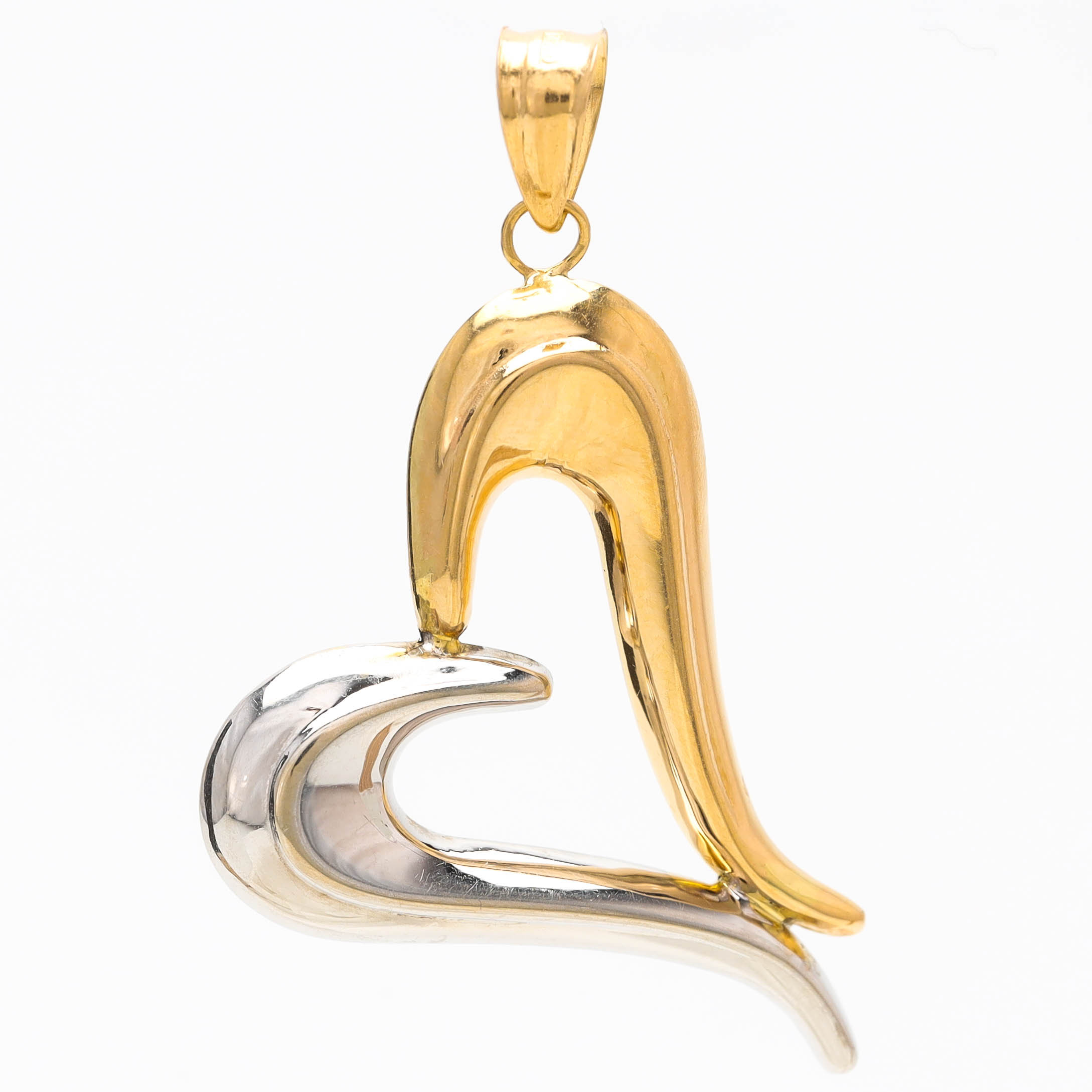 HÄNGE, 18 k tvåfärgat guld, hjärta.