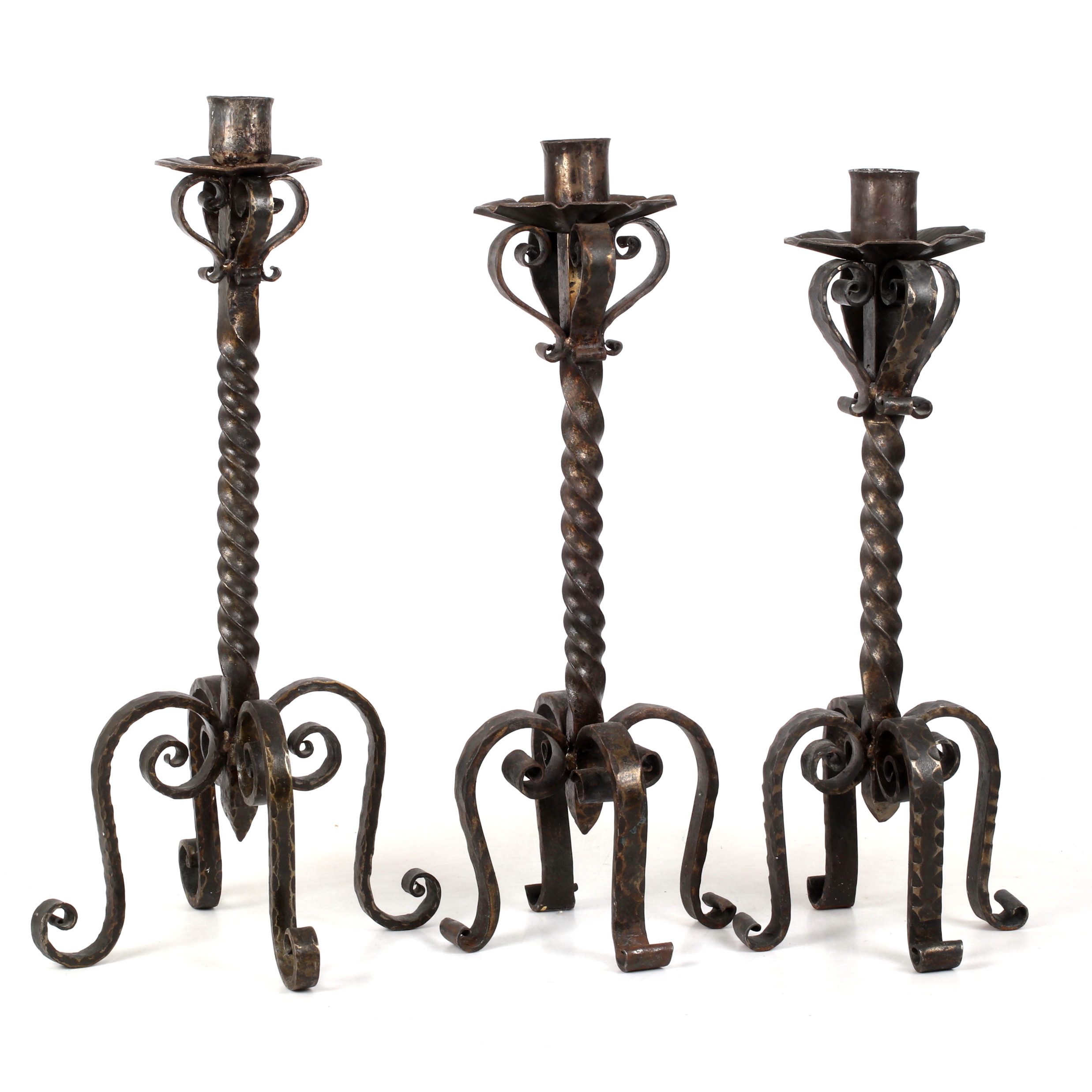 GOLVLJUSSTAKAR, 3 st, smide, 1900-tal.