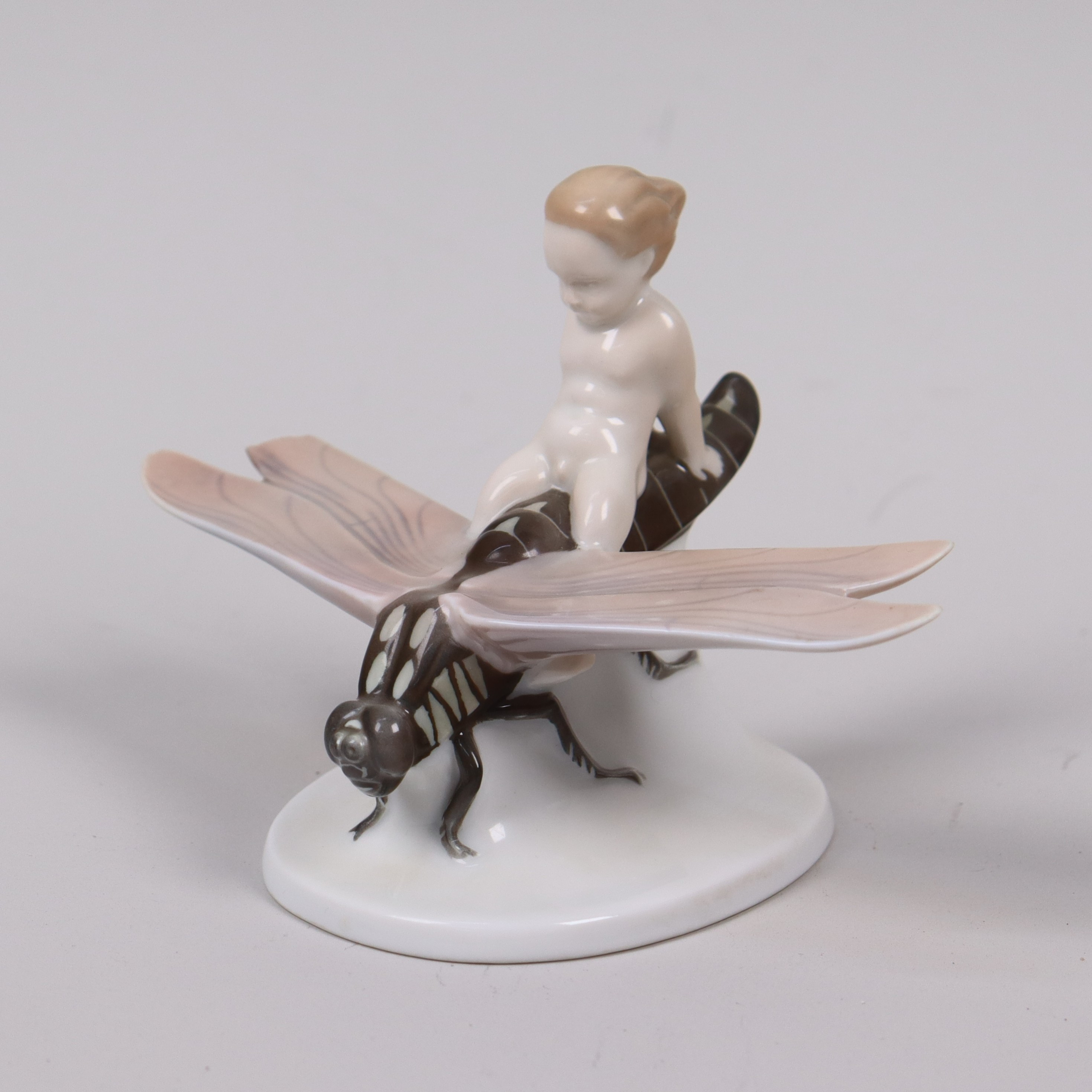 FIGURIN, Rosenthal, jugend, pojke på trollslända.