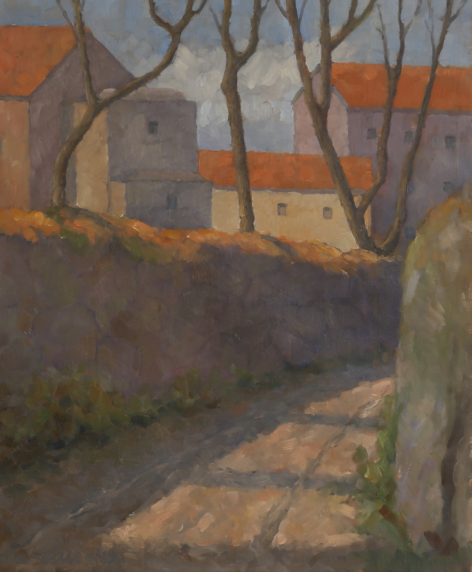 OIDENTIFIERAD KONSTNÄR, olja på duk, signerad.