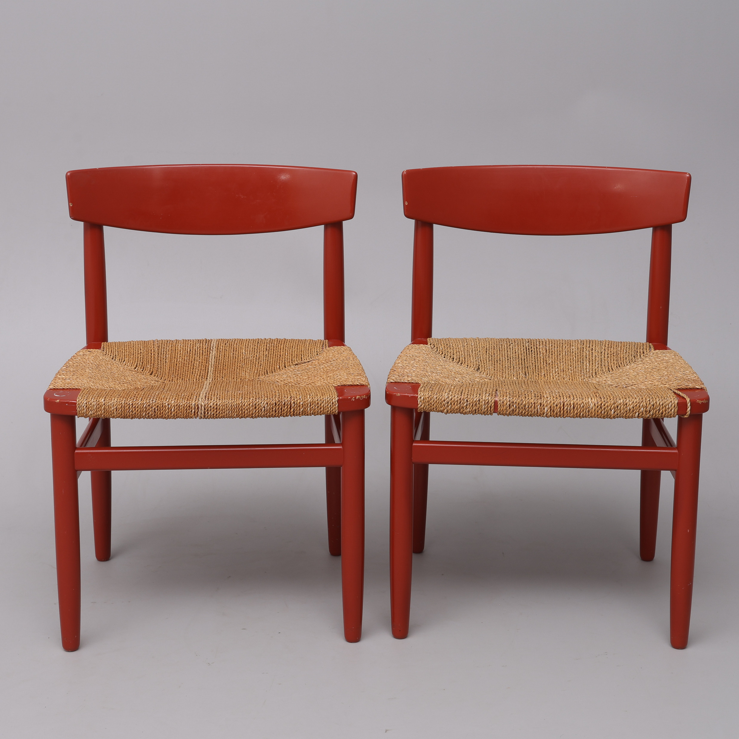 BØRGE MOGENSEN. STOLAR, ETT PAR, ØRESUND 537, MODELLEN FORMGIVEN 1955 åt KARL ANDERSSON & SÖNER.