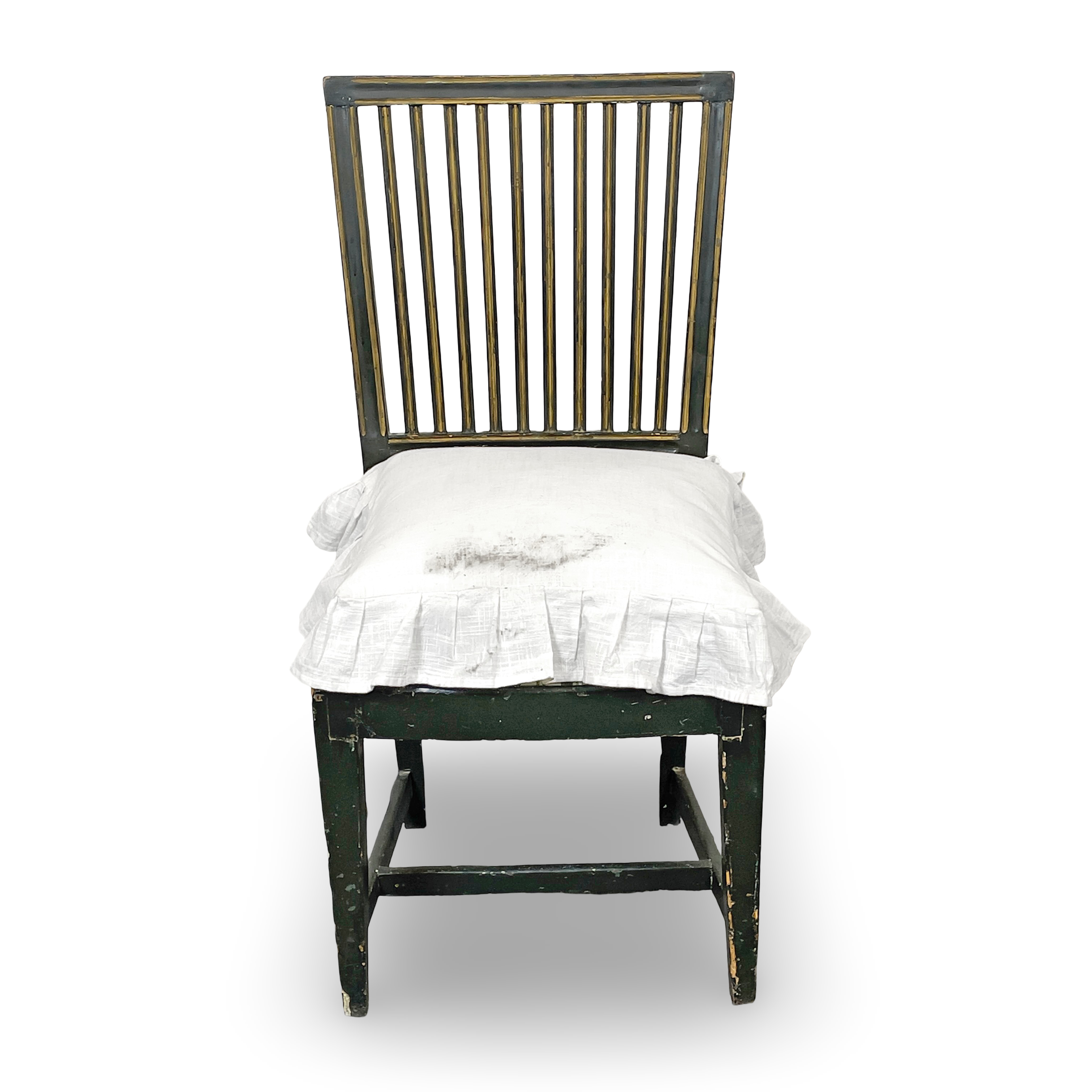 STOL. Leksandmodell, grönmålat trä, 1800-tal.