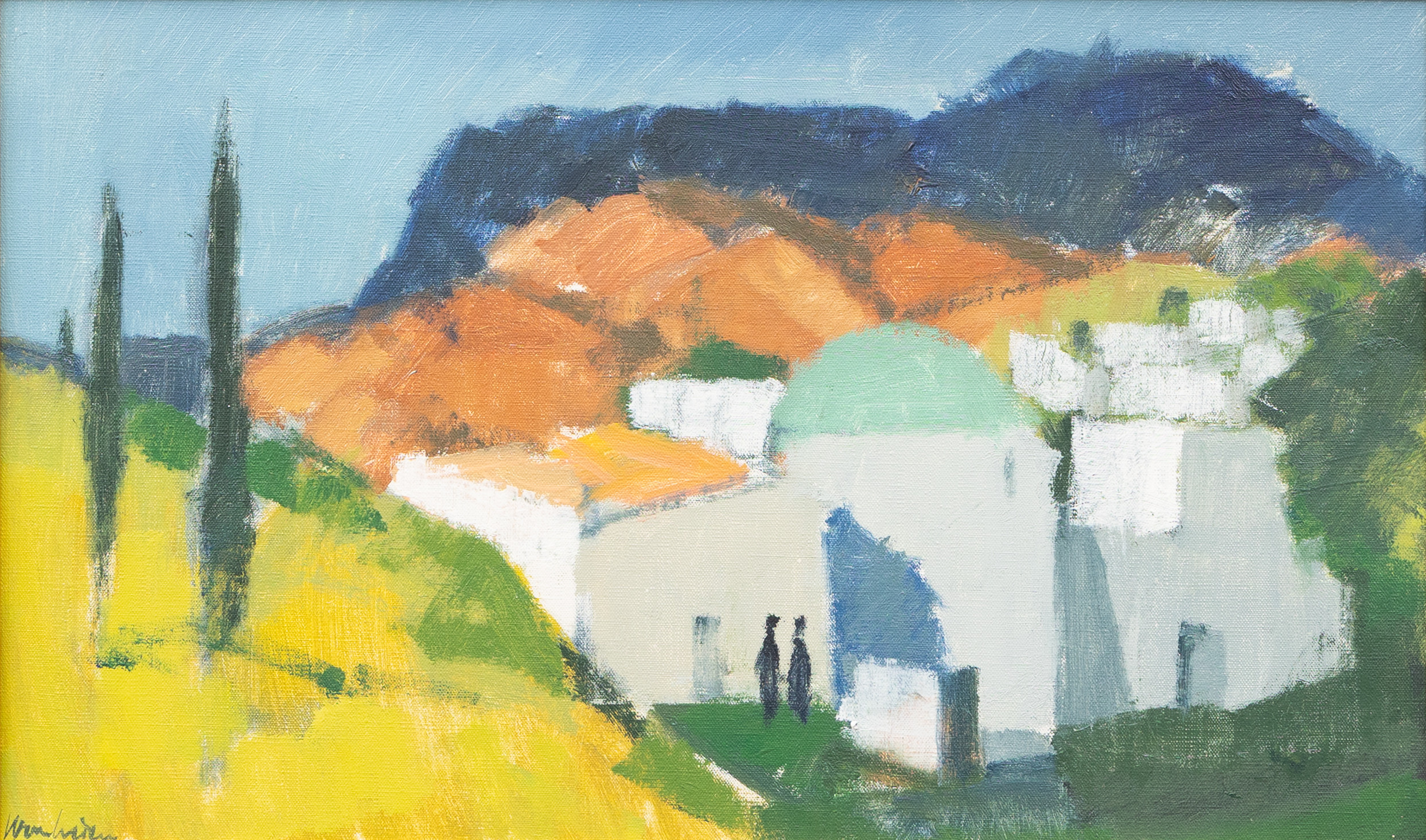 STIG WERNHEDEN. Landskap, olja på duk, signerad.