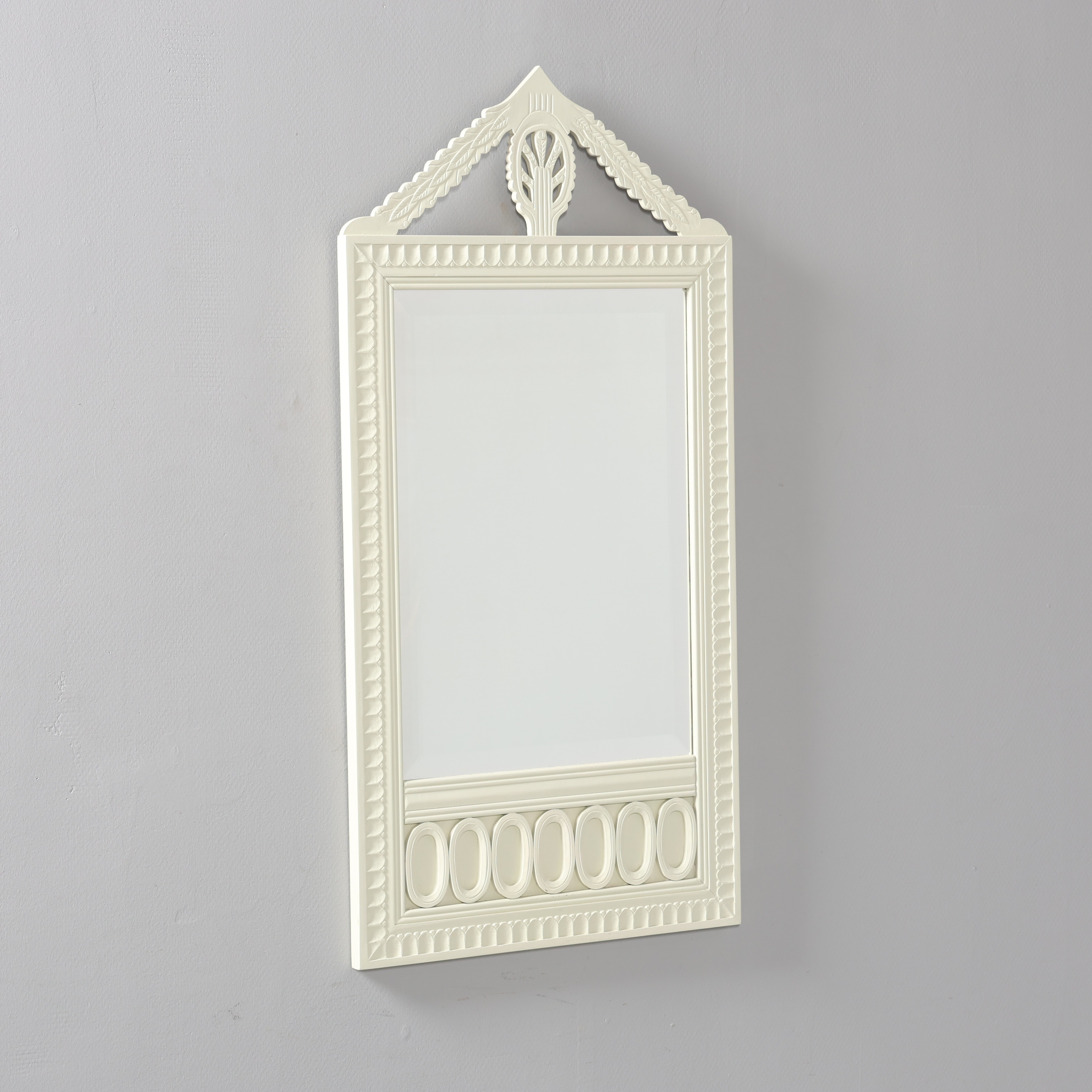 SPEGEL, nollmodell, gustaviansk stil , fasettslipat glas.