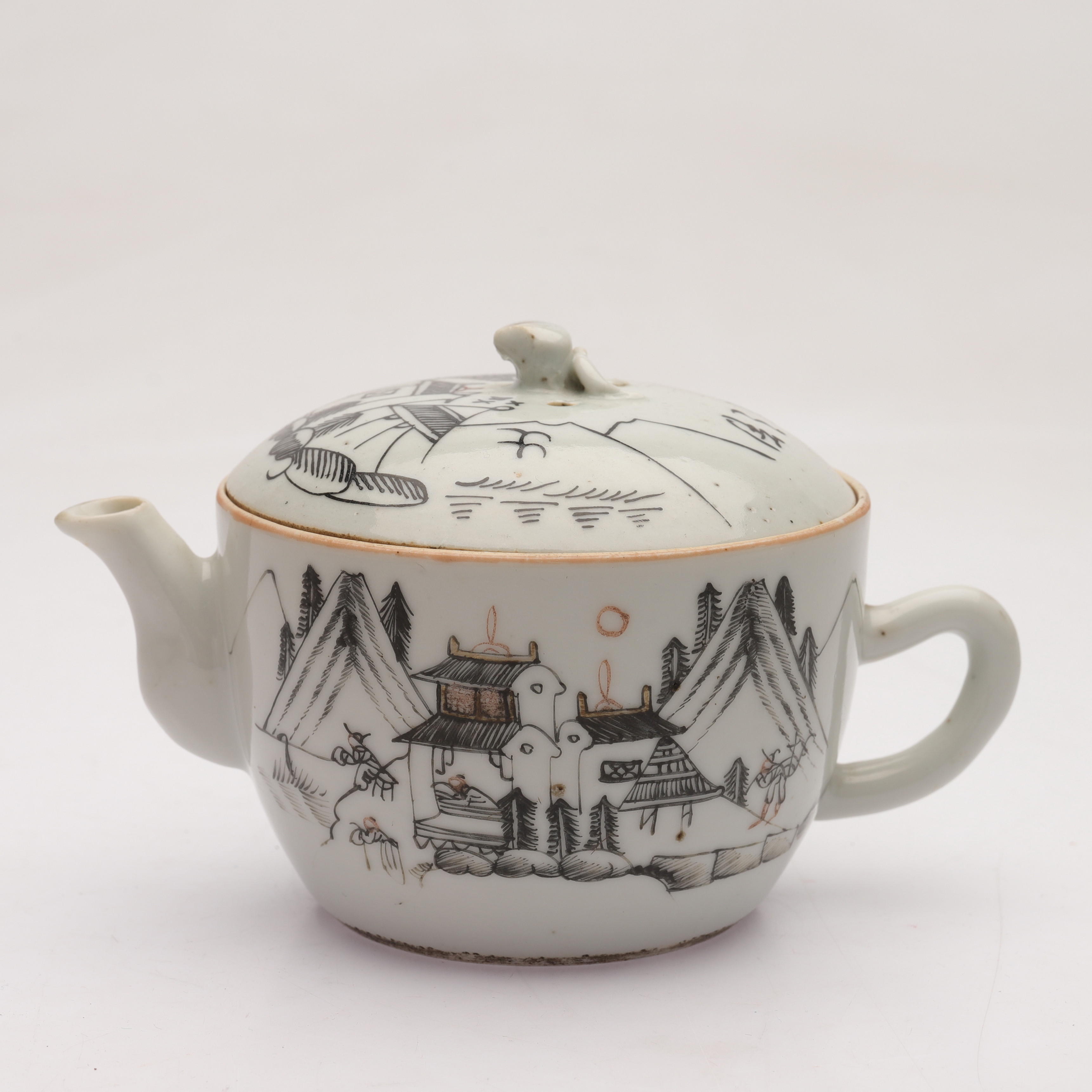 TEKANNA, porslin, Kina, 1800-tal.