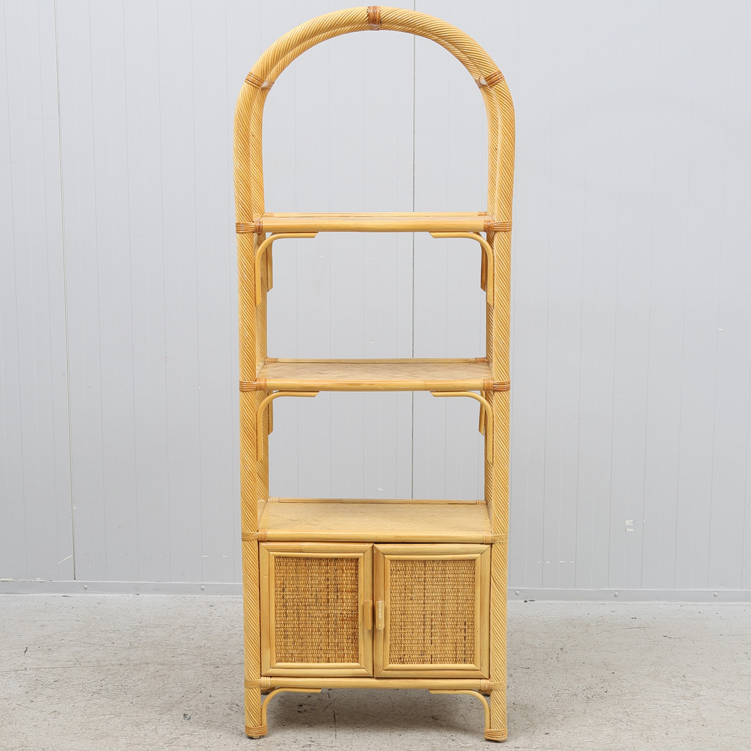 BOKHYLLA, rotting/bambu, 1900-talets senare hälft.