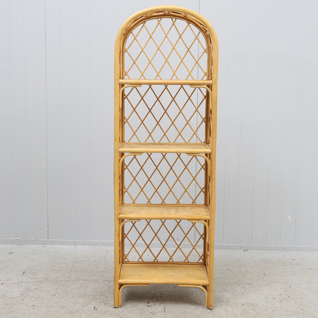 BOKHYLLA, rotting/bambu, 1900-talets senare hälft.