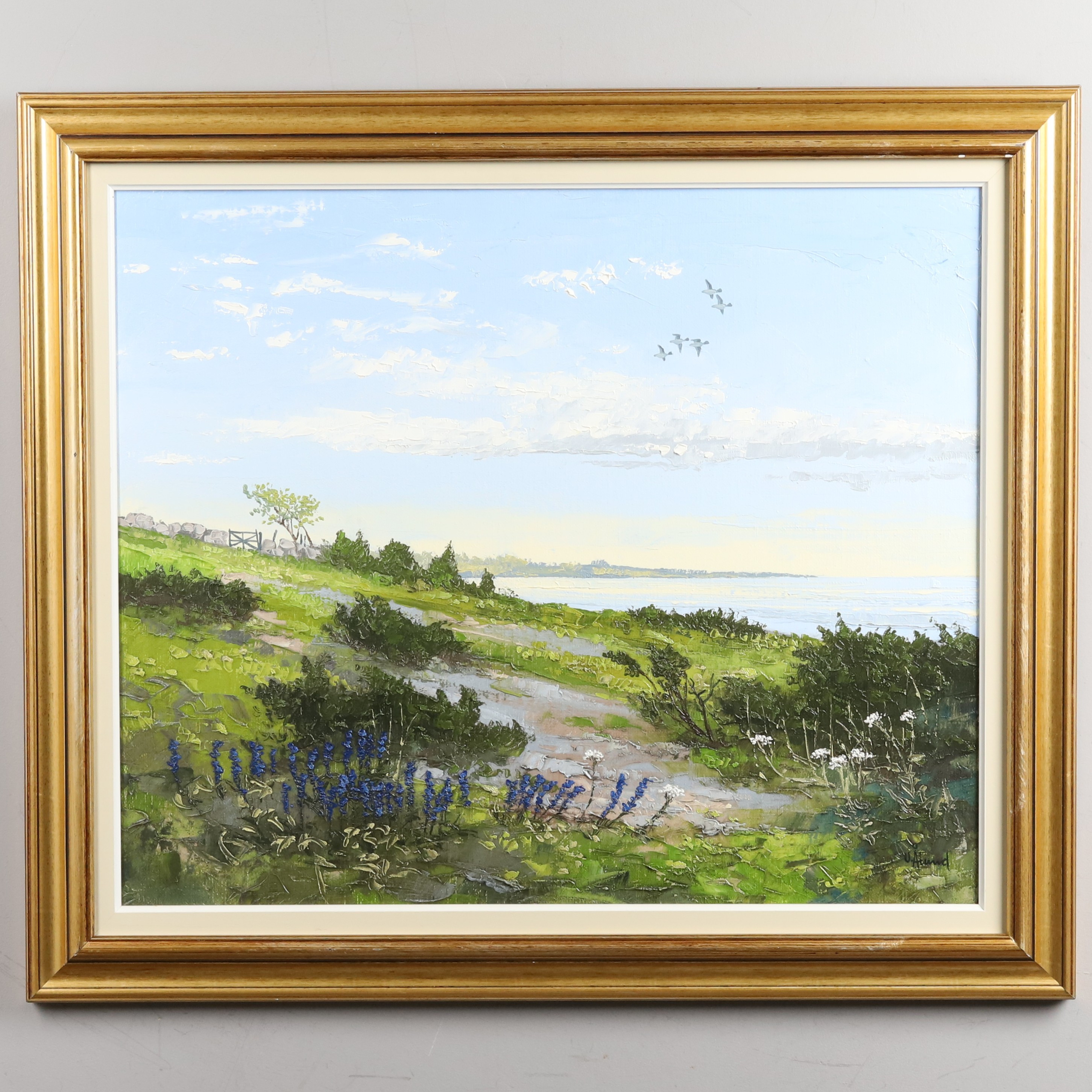 ULF ÅLUND. Olja på duk,"Kustlandskap", signerad.