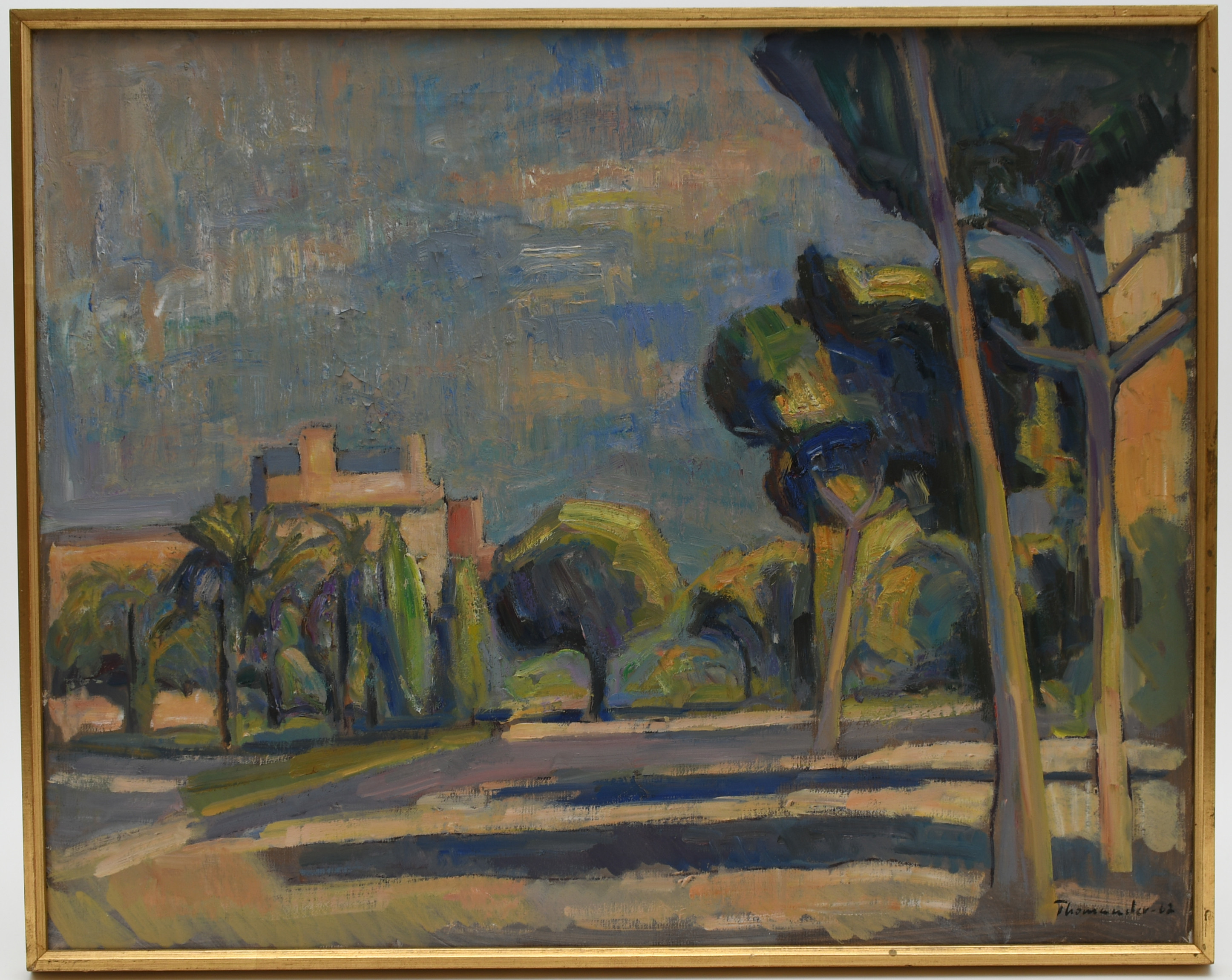 HARRY THOMANDER. Place Tetuan Barcelona. Olja på duk.