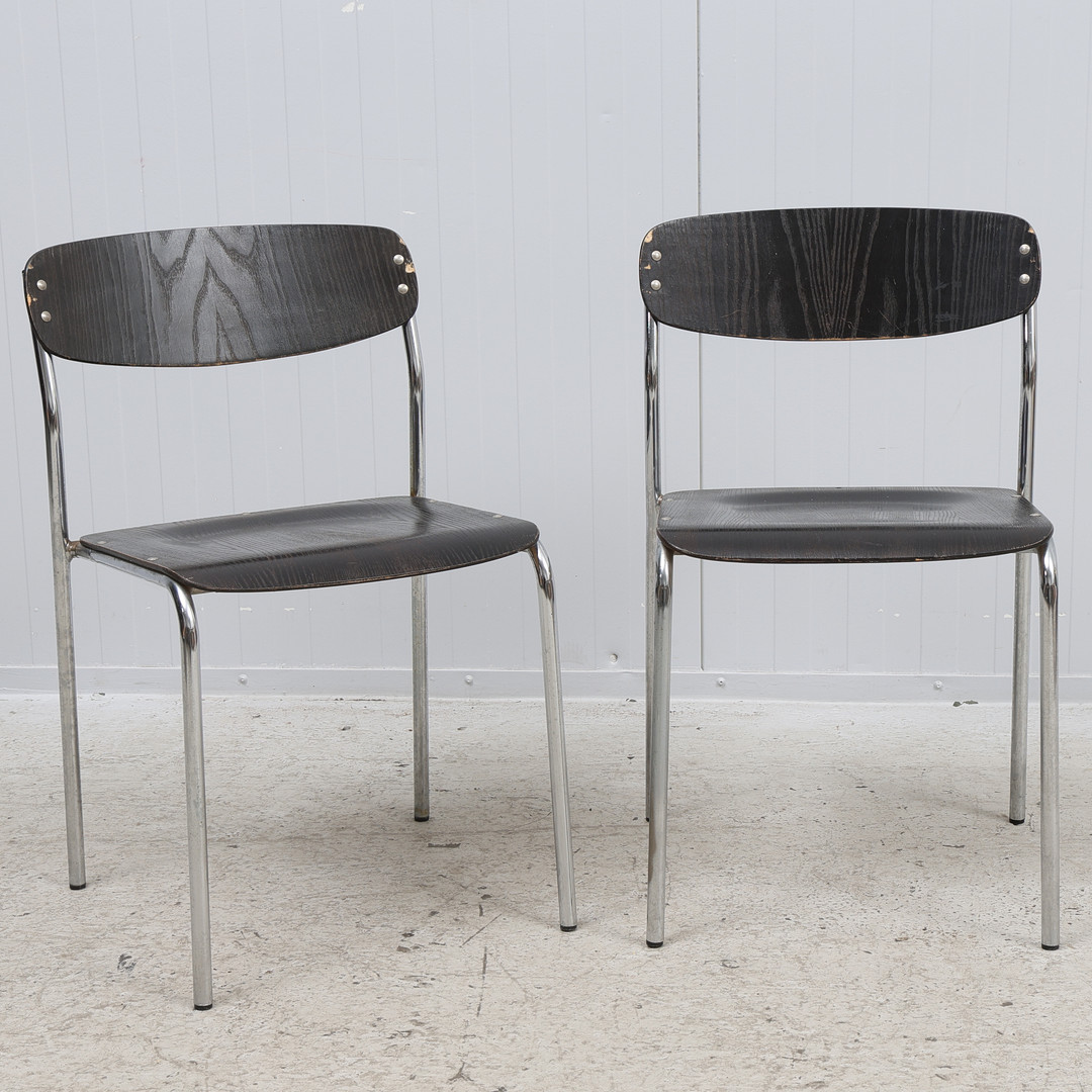 STOLAR, 1 par, trä, metallstomme, Gillis Lundgren, 1900-talets senare hälft.