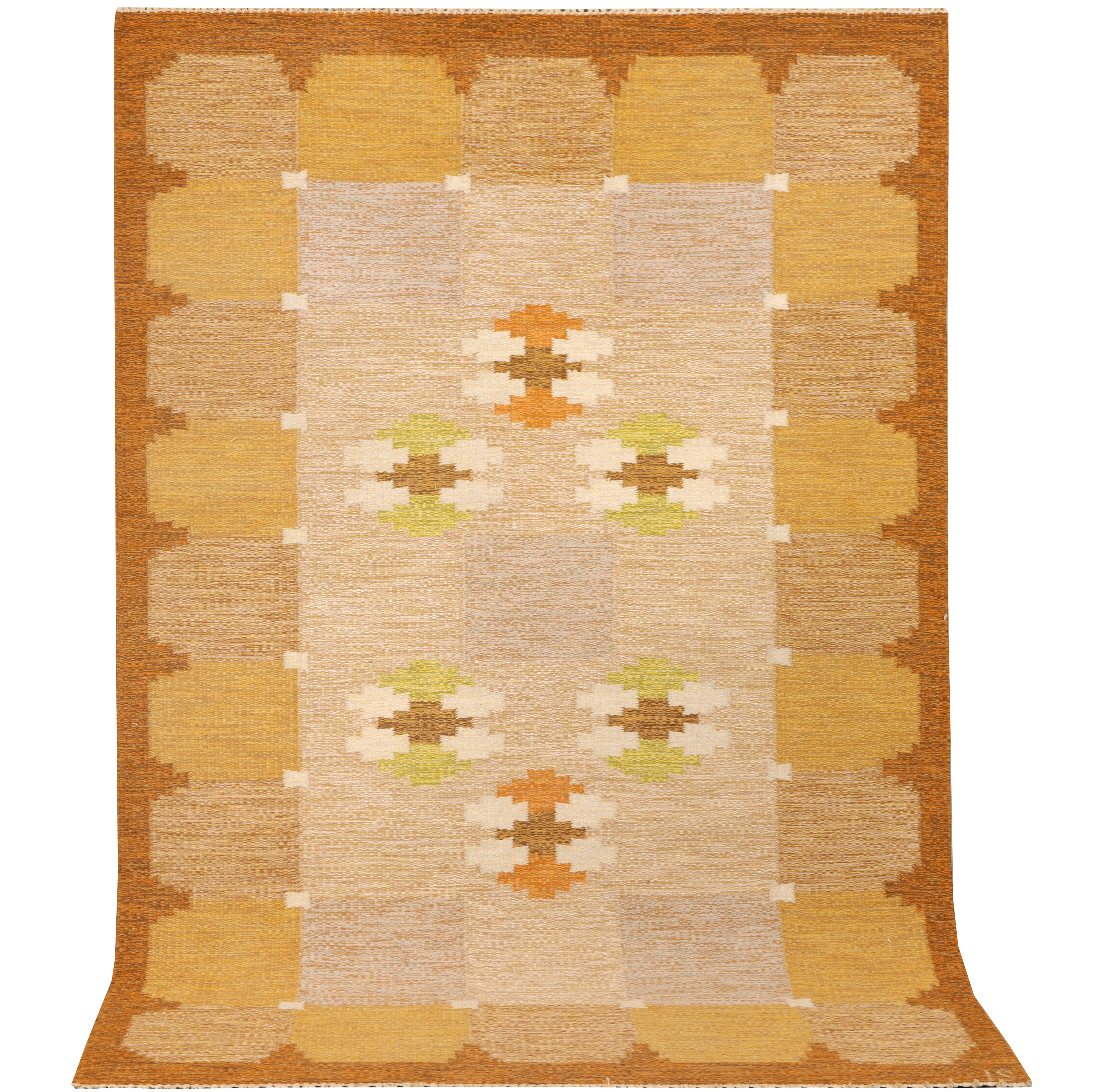 INGEGERD SILOW. Matta, röllakan, 204x139 cm.