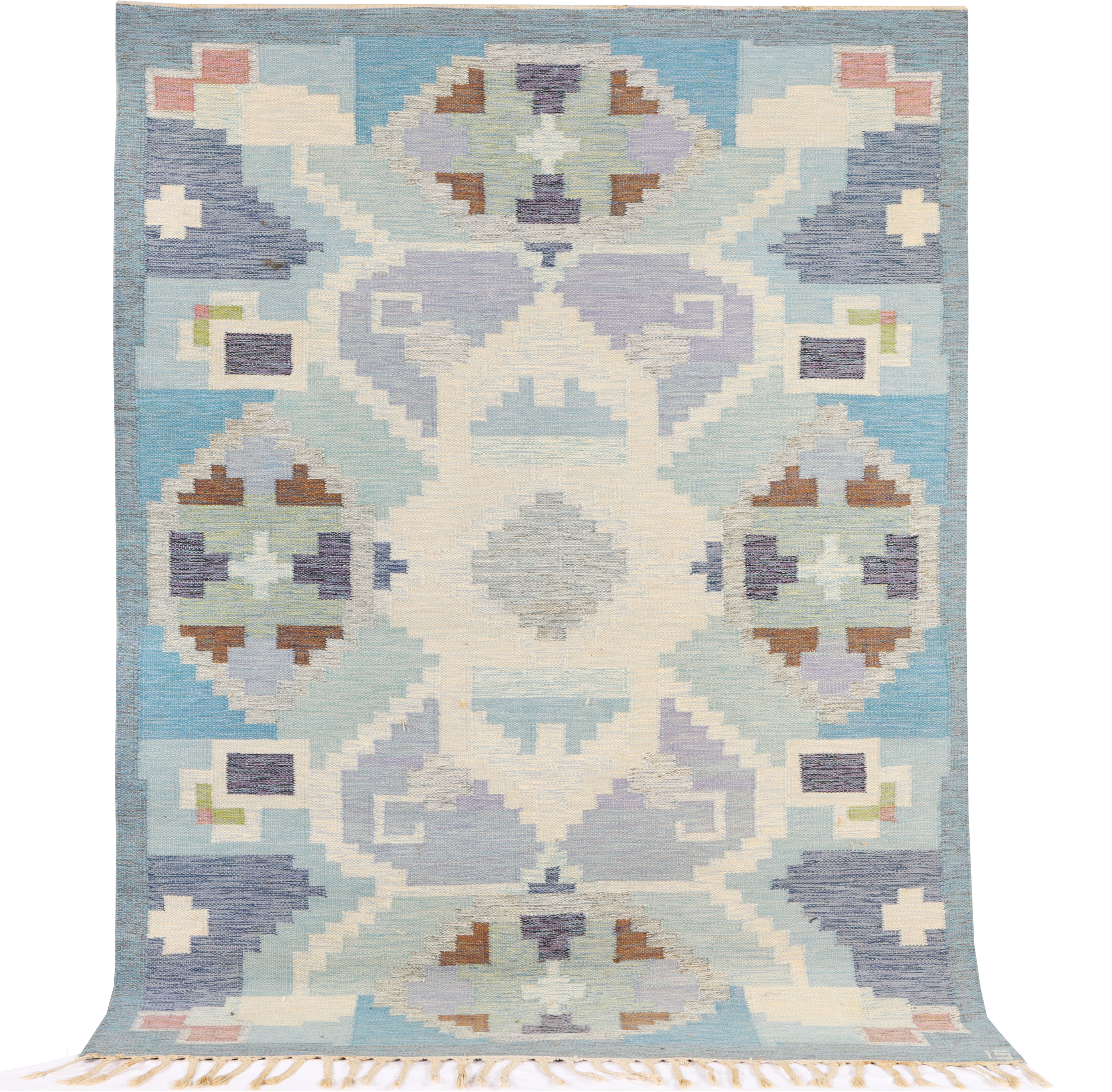 INGEGERD SILOW. Matta, röllakan, 207x120 cm.