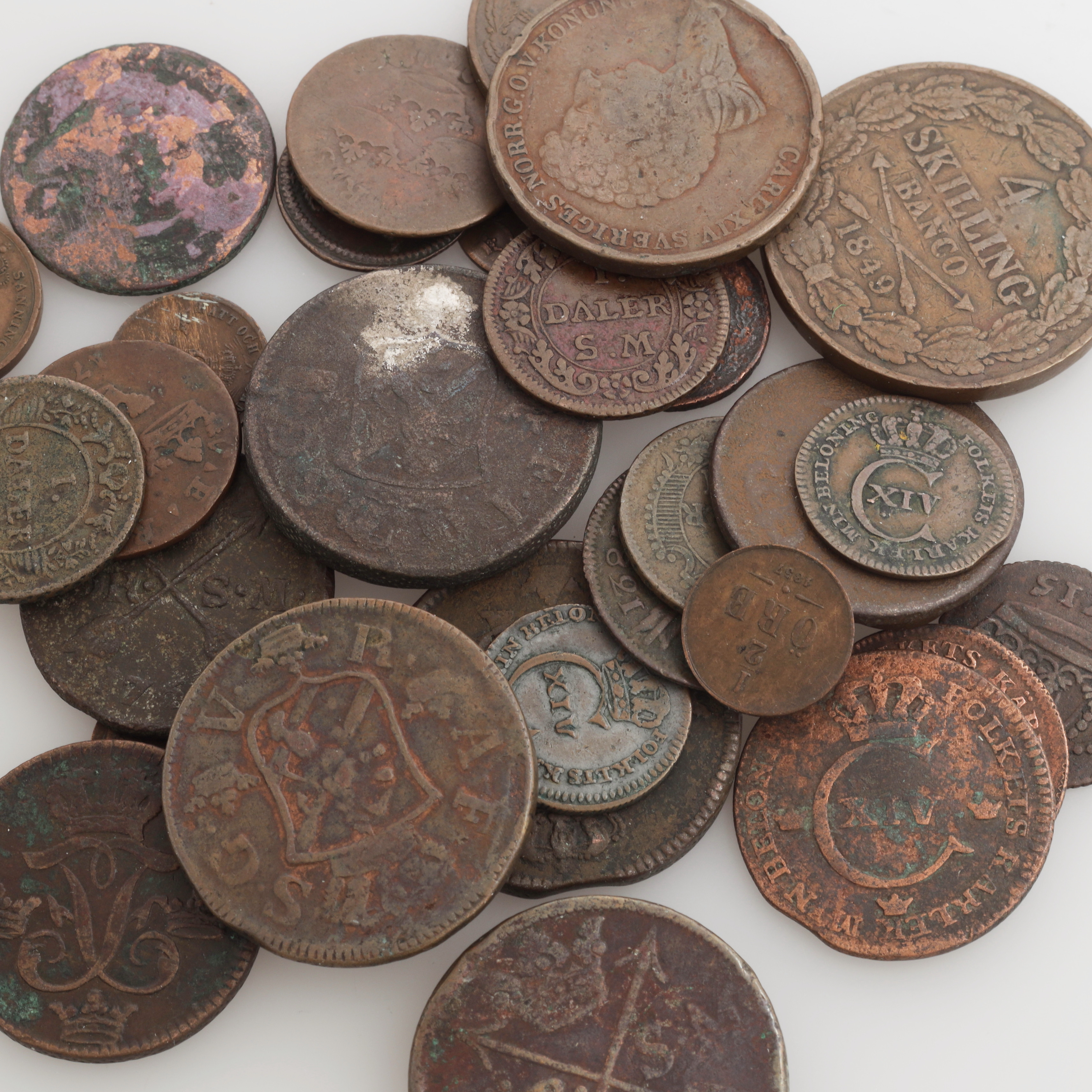 MYNT, 33 st, Sverige, 1700/1800-tal.