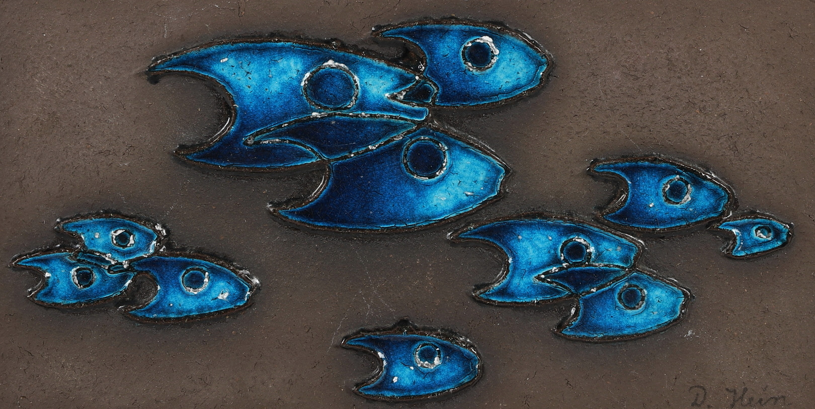 DIETLINDE HEIN. Väggplakett, keramik, Knabstrup, Danmark, 1900-tal.