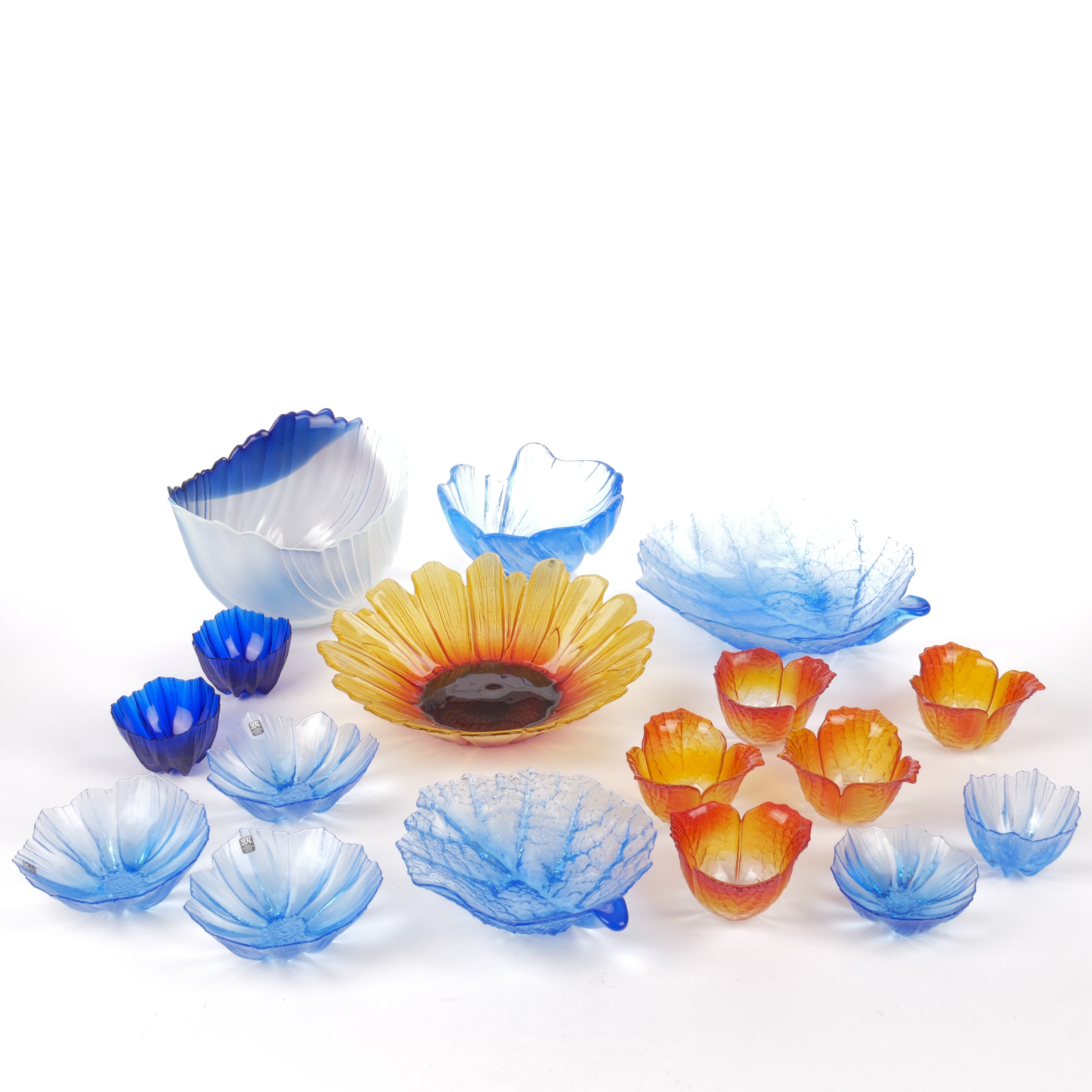 SKÅLAR, LJUSLYKTOR, 17 st, glas, Målerås.