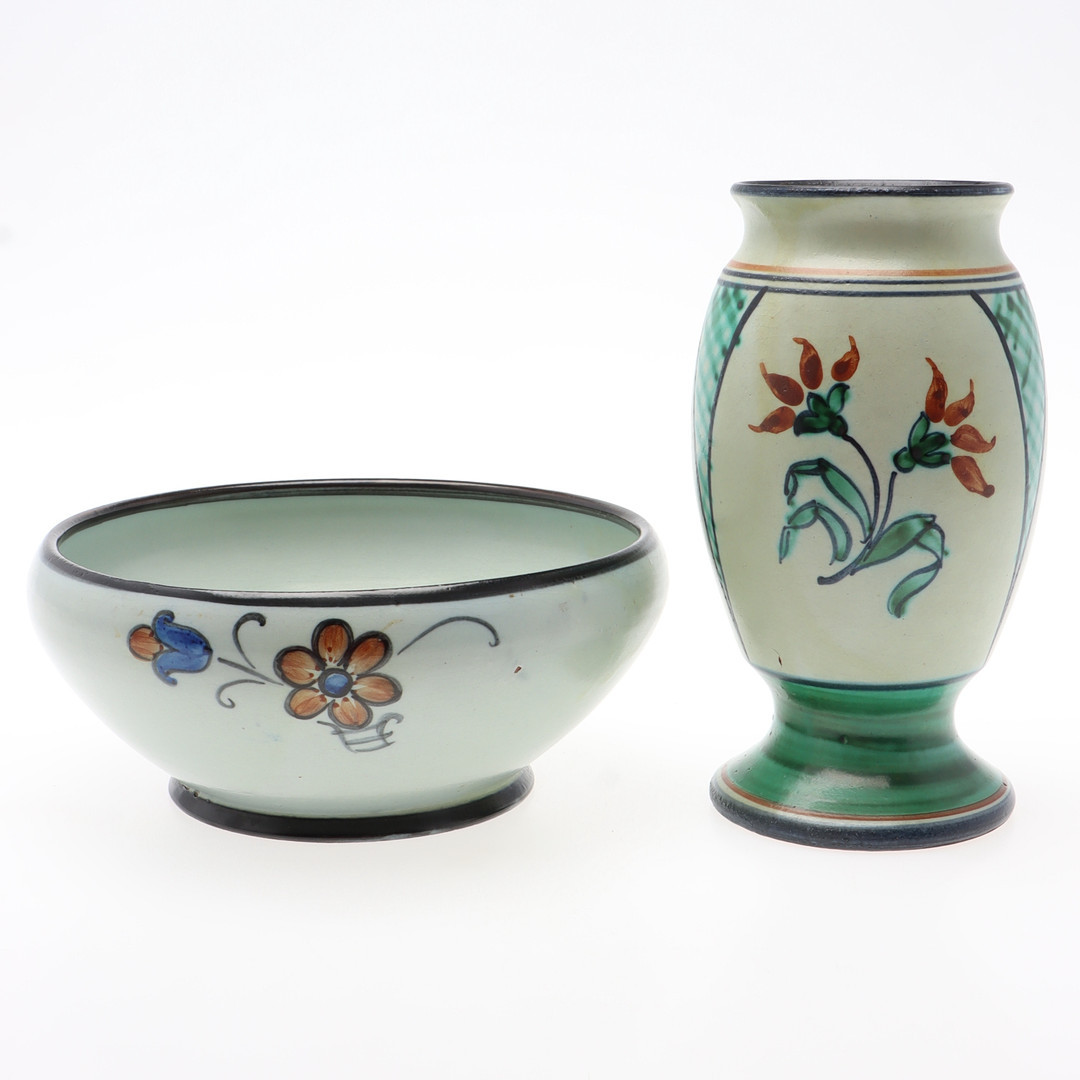 VAS & SKÅL, lergods, Upsala Ekeby, 1920/30-tal.