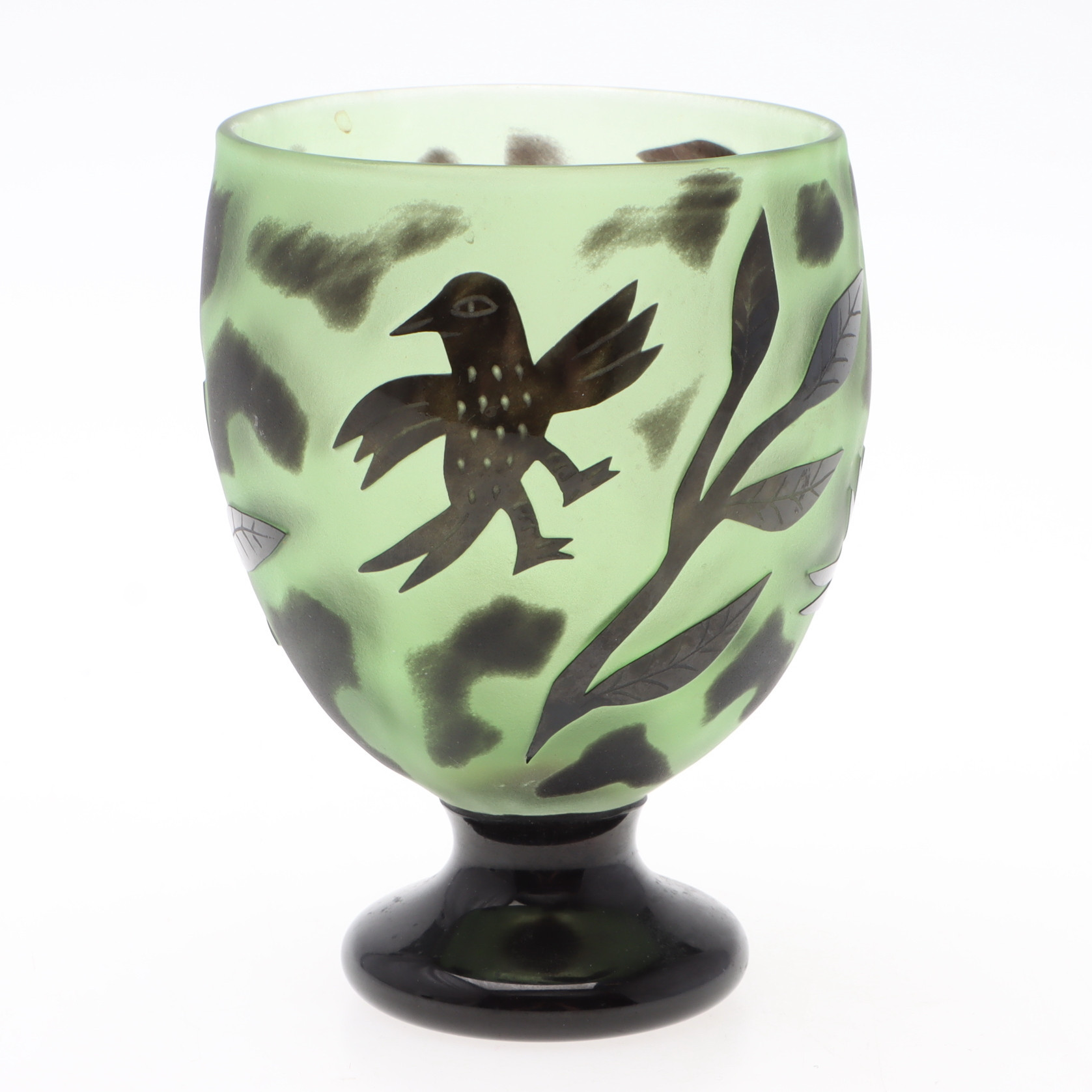 ULRICA HYDMAN-VALLIEN. Vas, konstglas, Åfors, signerad.