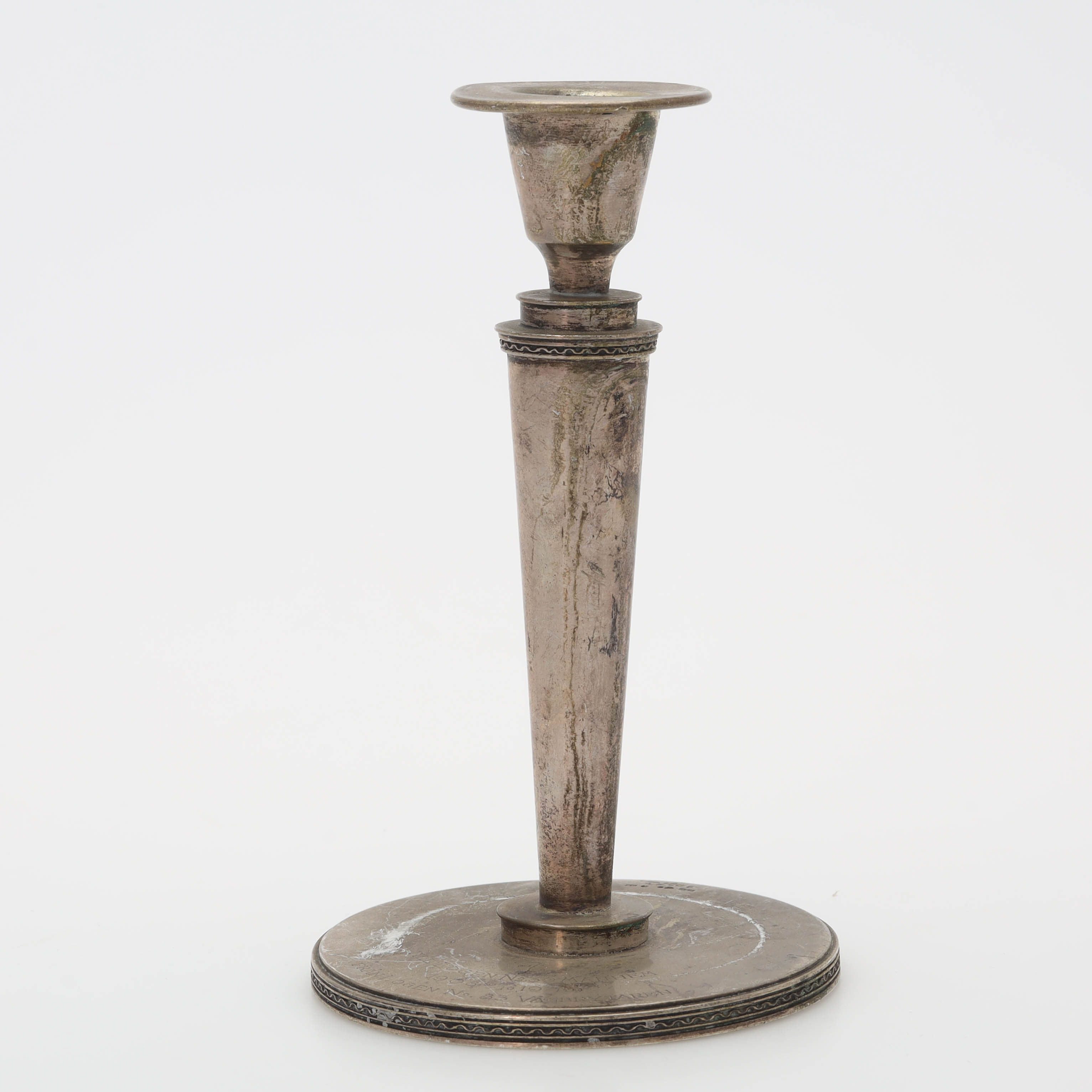 ERIC RÅSTRÖM. Ljusstake, silver, 208 gram, CG Råström, Stockholm, 1942.