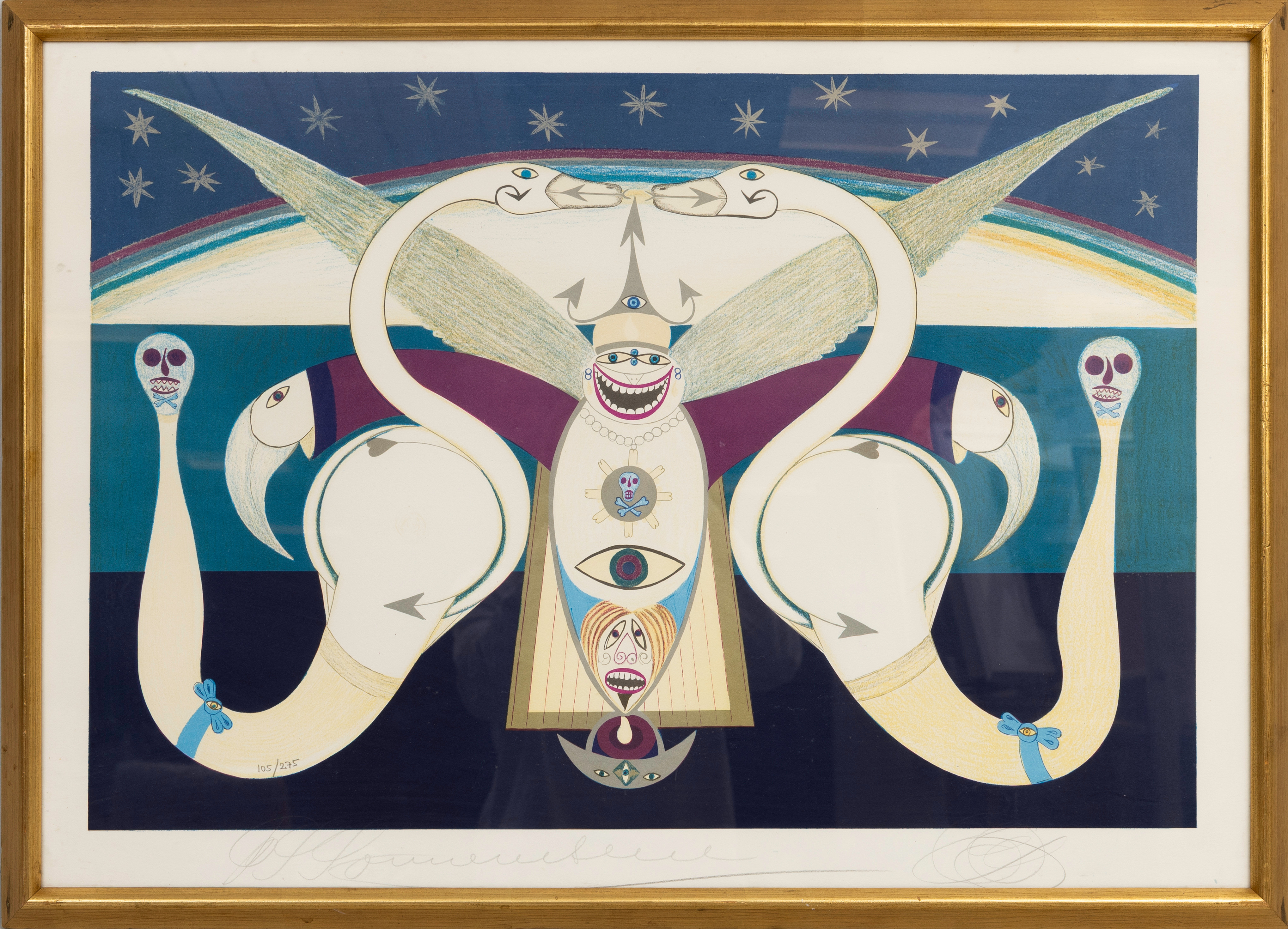 FRIEDRICH SCHRÖDER-SONNENSTERN. Komposition, färglitografi, signerad samt numrerad 105/275.