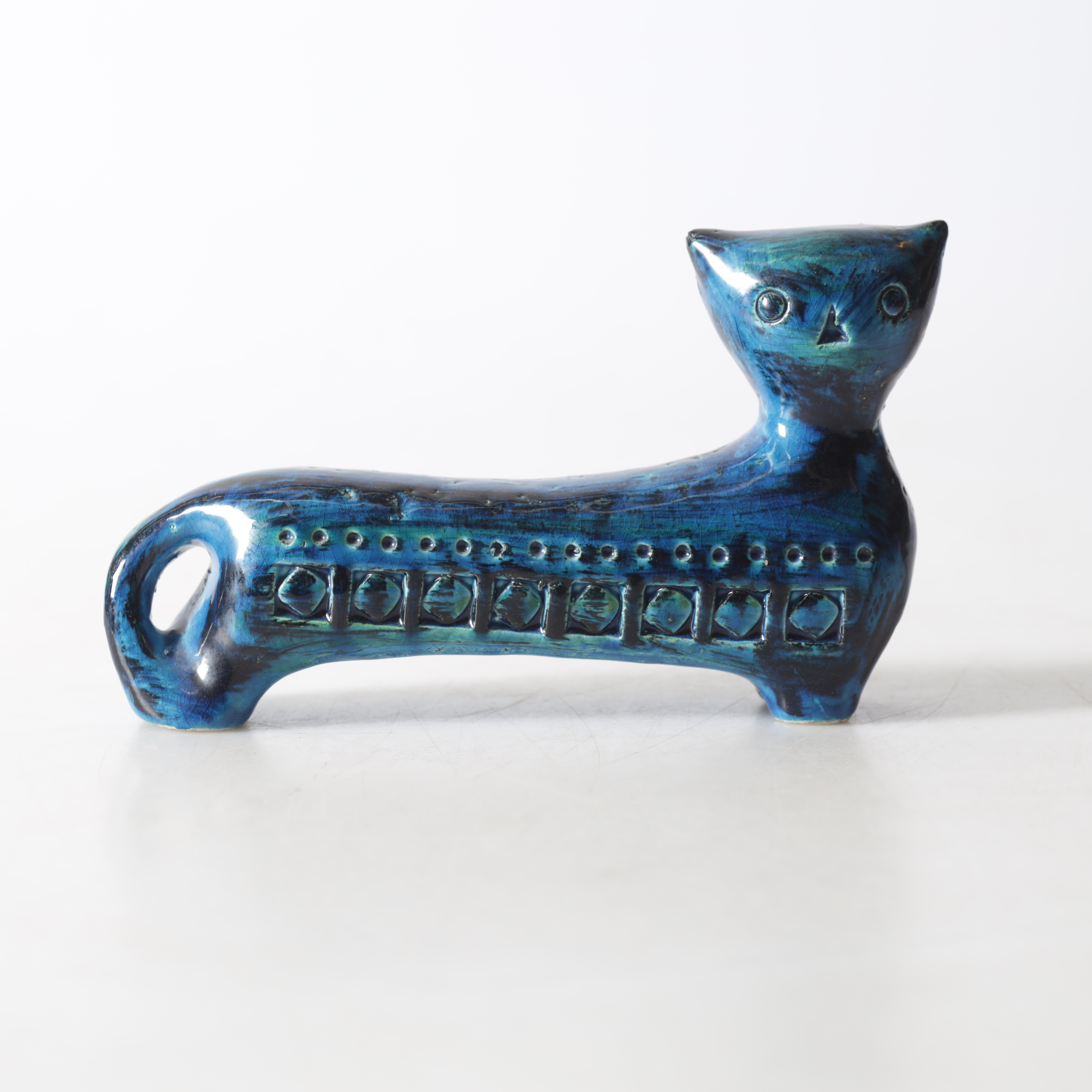 ALDO LONDI. figurin, chamotterat stengods, "Rimini Blue", Bitossi, Italien.