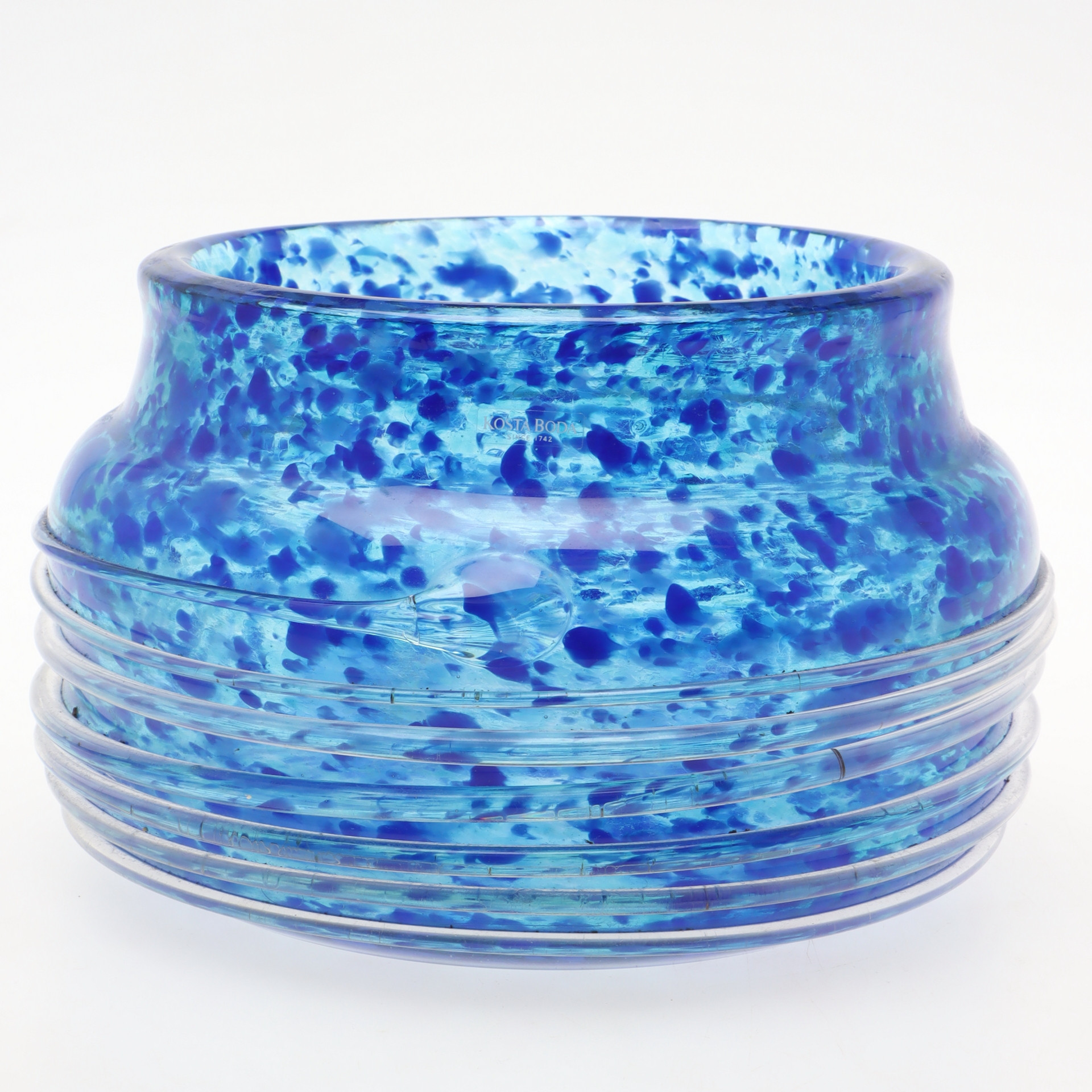 MONICA BACKSTRÖM. Skål, "Spinning wheel", konstglas, Kosta Boda.