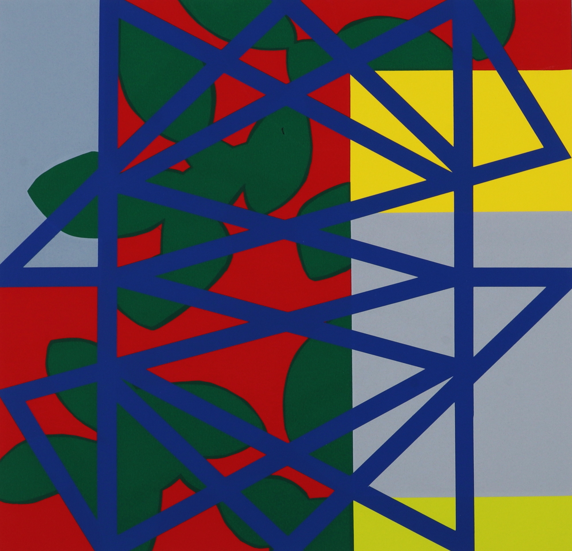 ANN MAKANDER. "Röd himmel", färglitografi, signerad, numrerad 187/260 och daterad 1987.