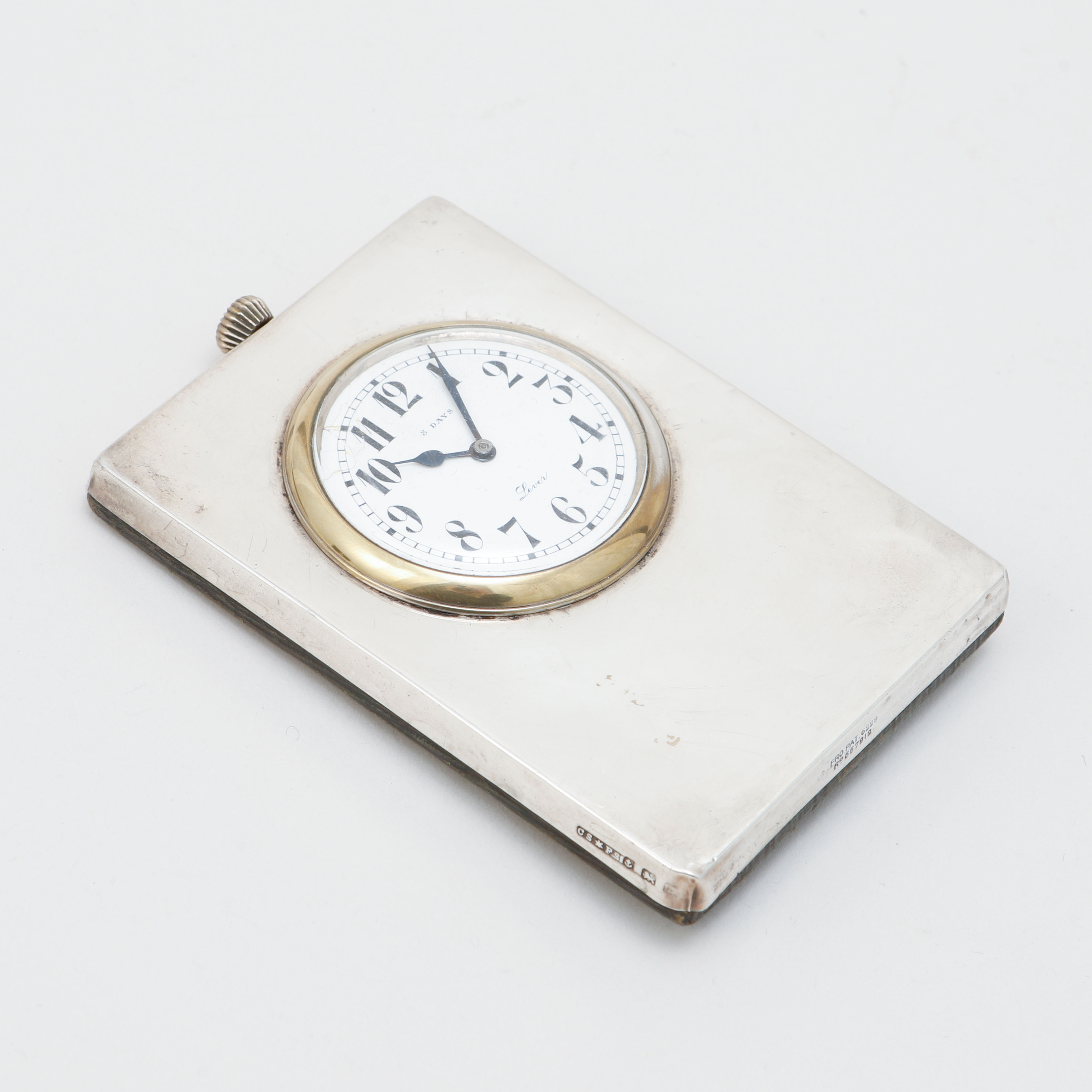 RESEUR, delvis i silver, Cornelius Saunders & Francis Shepard, Birmingham. Urverk 8 Days Lever.