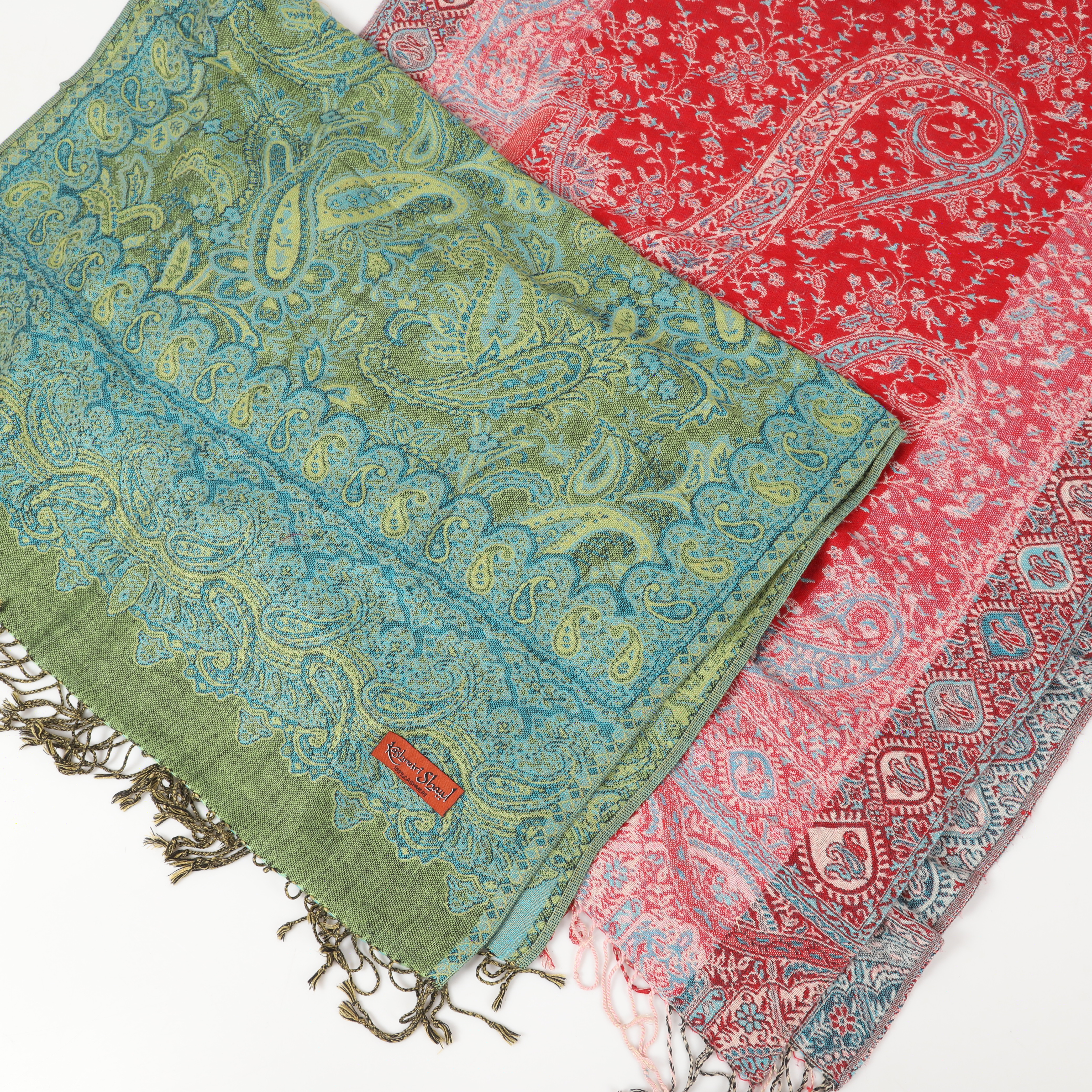 SJALAR, 2 stycken, pashmina, 2000-tal.