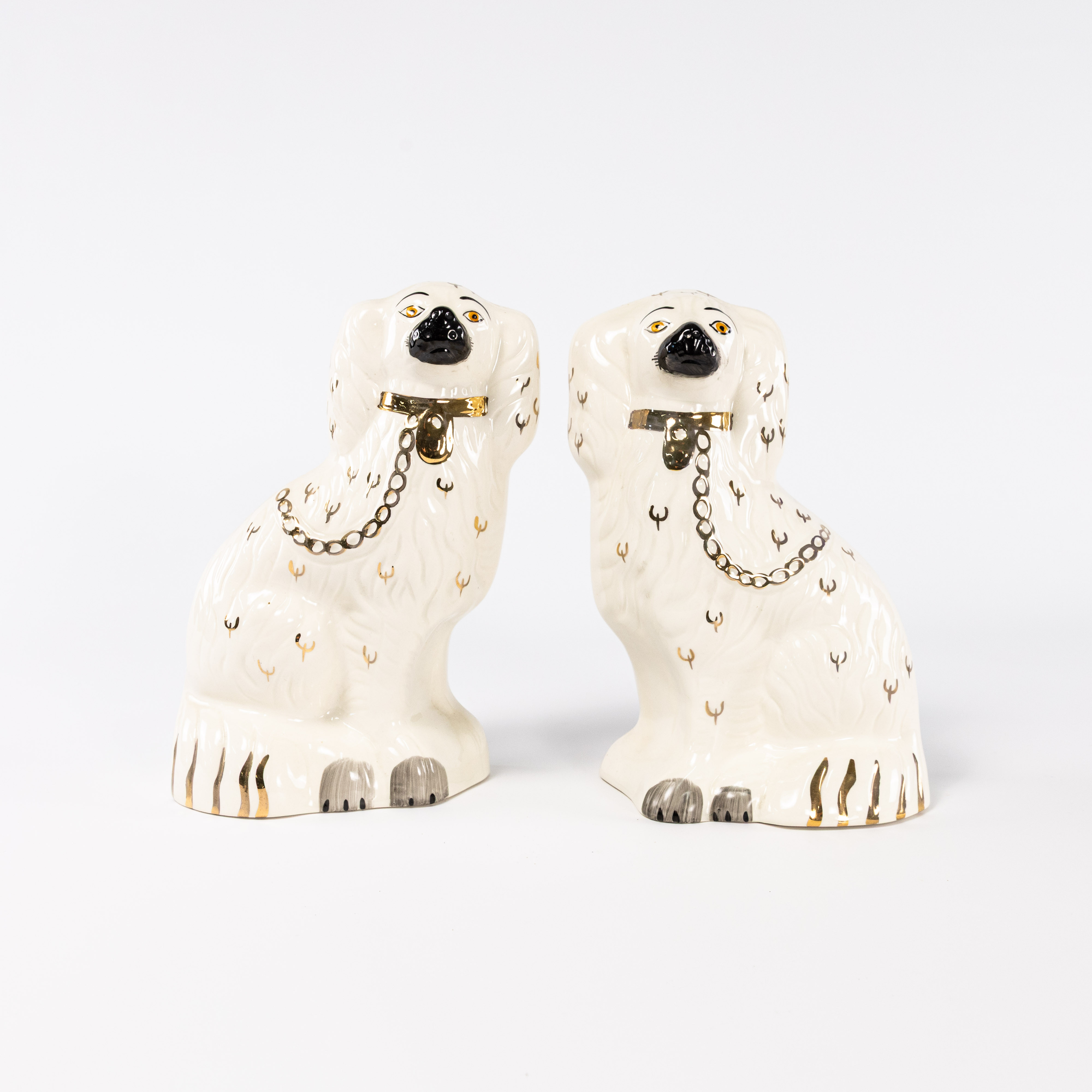 PARHUNDAR, flintgods, tidigt 1900-tal, Beswick, höjd 25 cm.