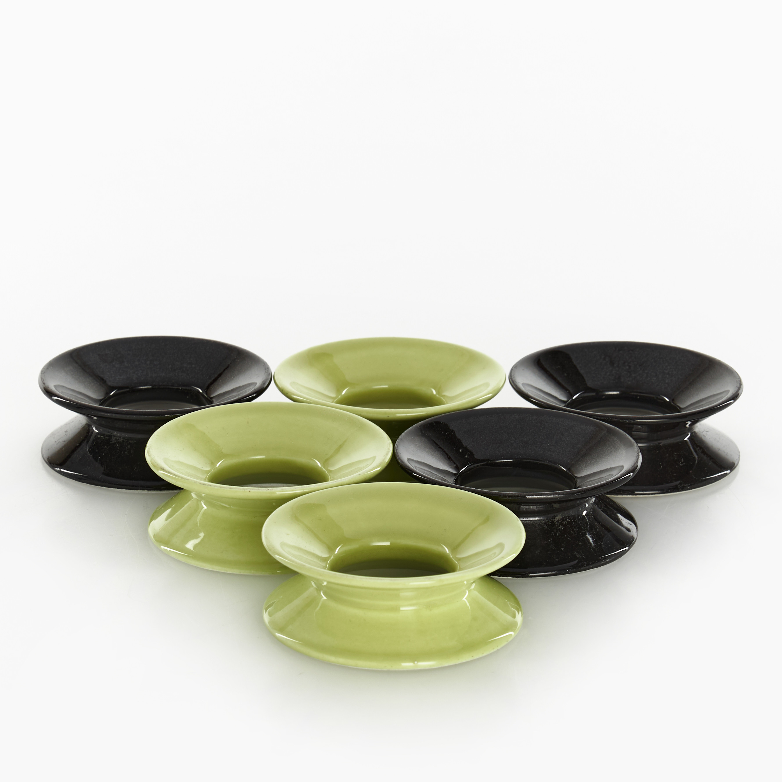 STIG LINDBERG (1916–1982). Äggkoppar, 6 st, "Colorado", Gustavsberg, 1900-talets mitt.