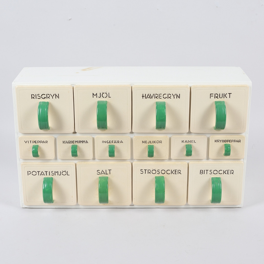 KRYDDHYLLA, trä & porslin, Rörstrand, "Elit", 1930/40-tal.