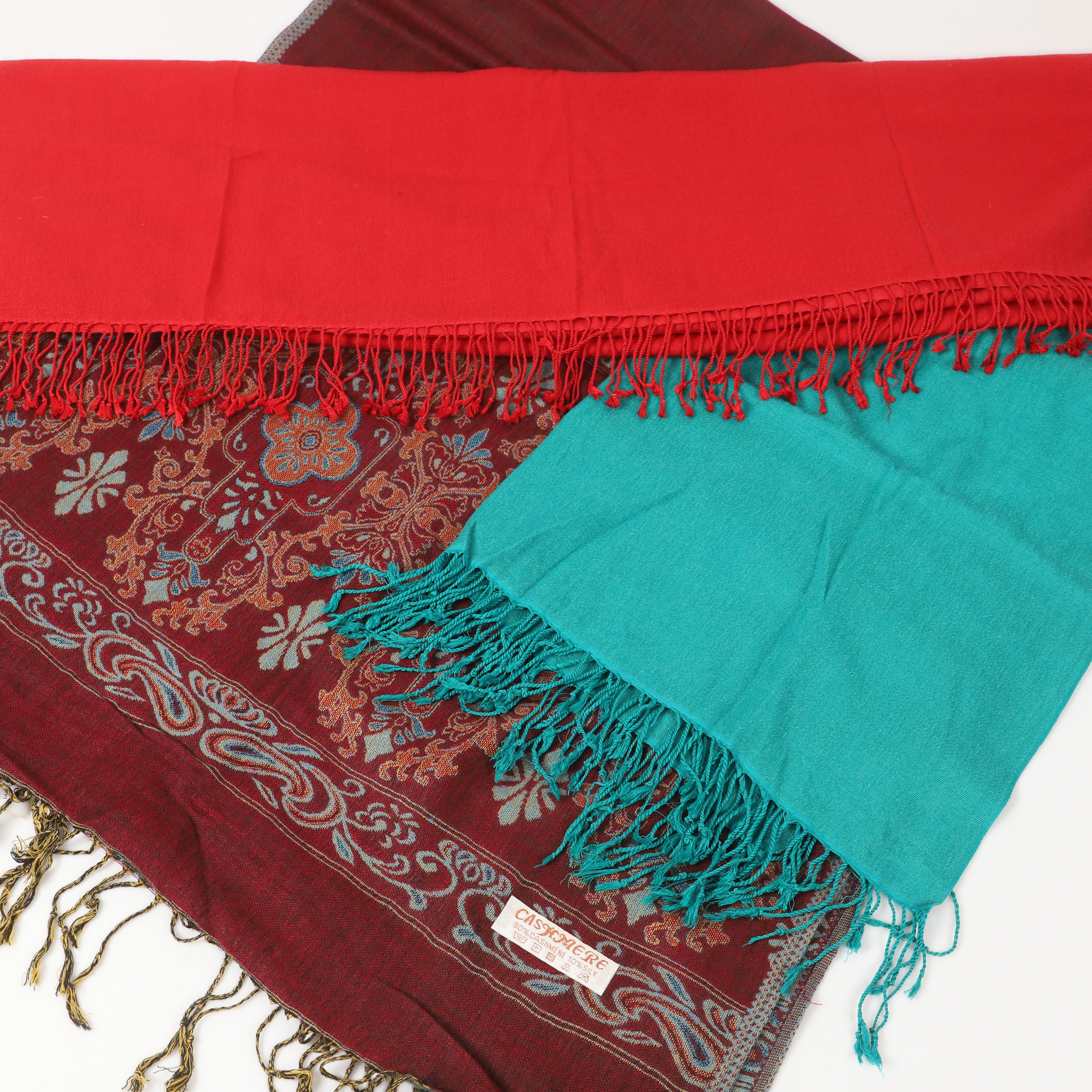 SJALAR, 3 stycken, pashmina/kashmir, 2000-tal.