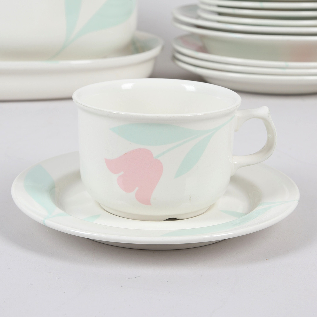 PIA RÖNNDAHL. Servisdelar, 21 delar, "Grandiflora", Gustavsberg.