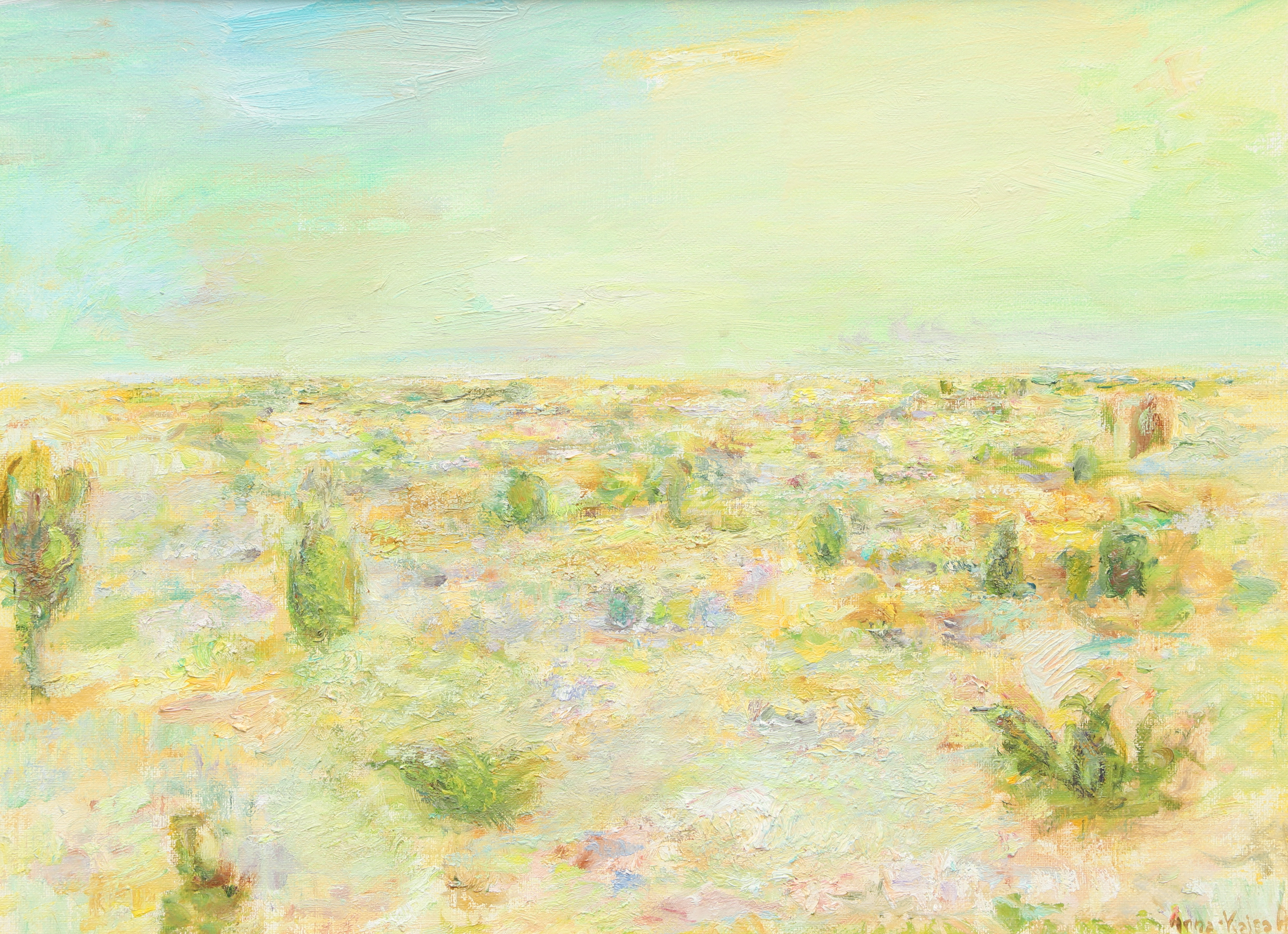 ANNA-KAJSA ALAOUI. Olja på duk, landskapsmotiv, signerad.