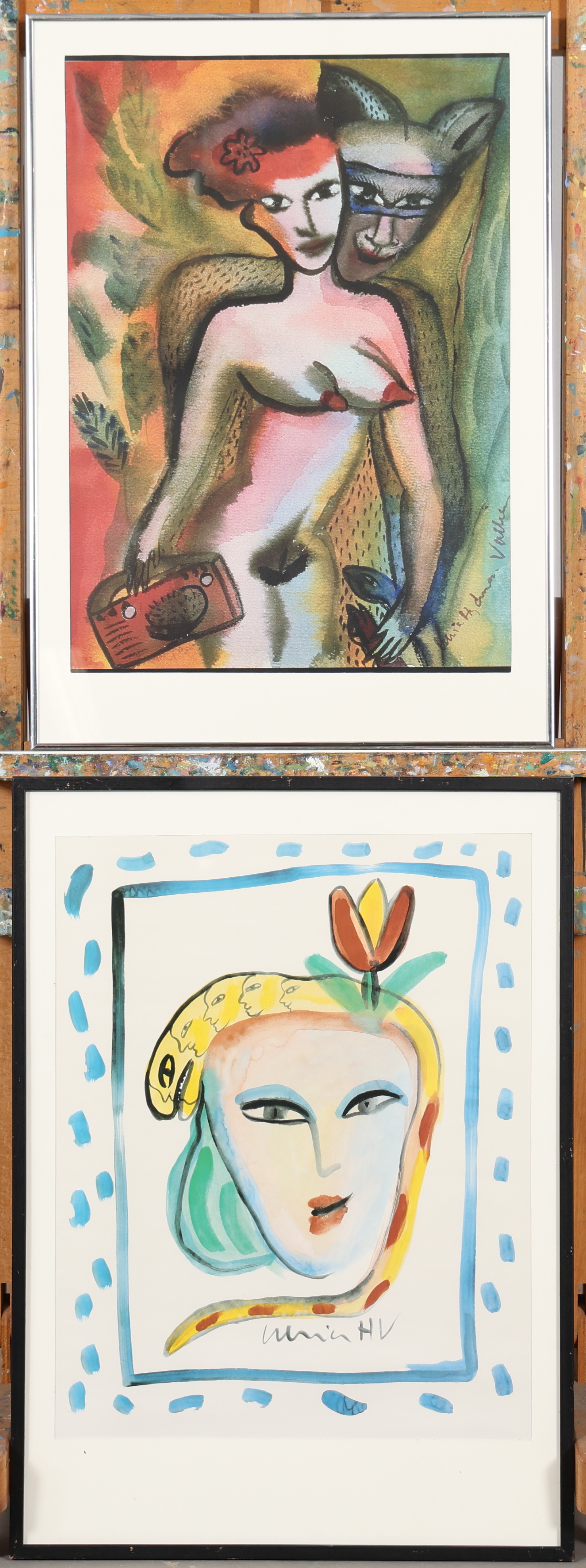 ULRICA HYDMAN-VALLIEN. TRYCK, 2 st signerade i trycket.