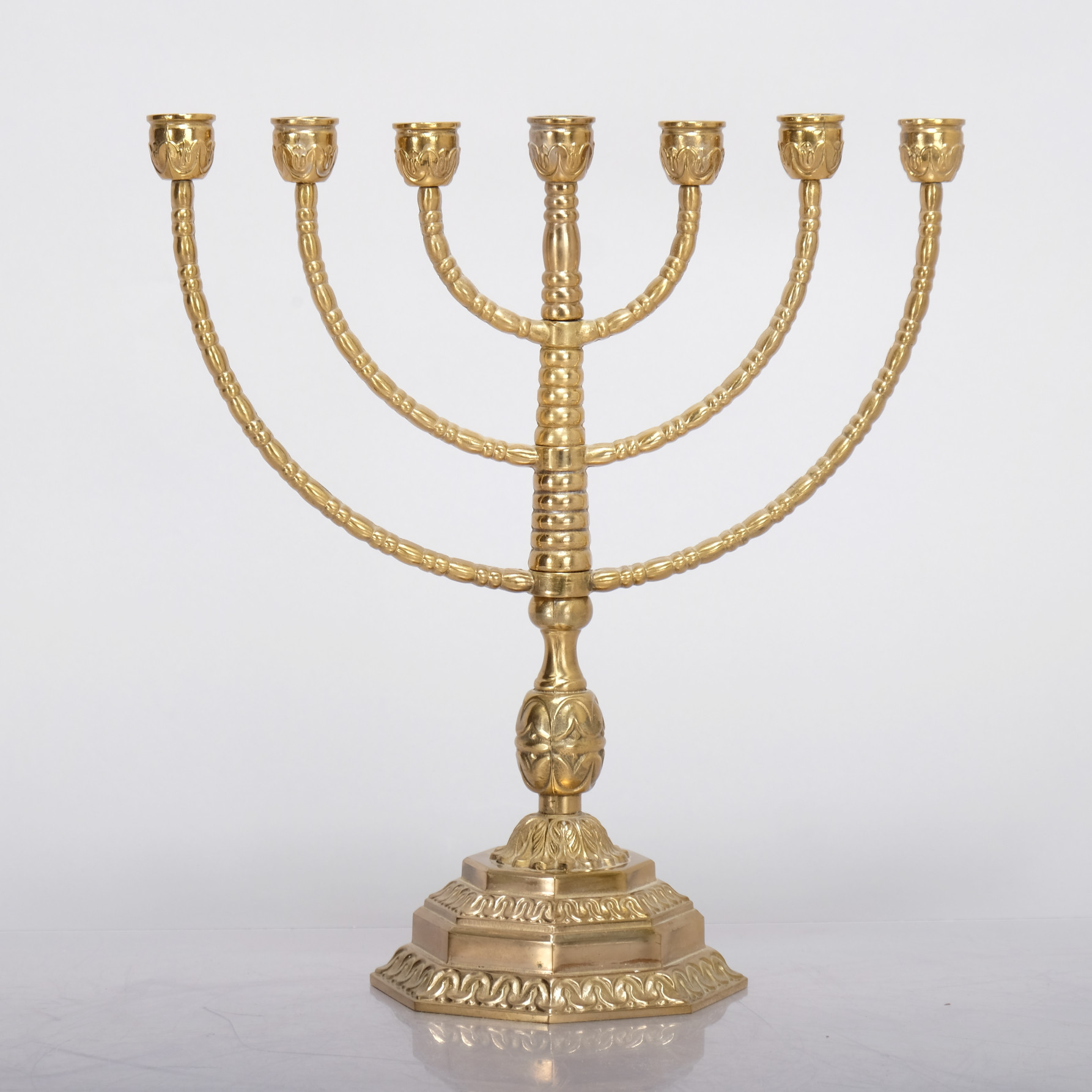 KANDELABER, Menora, 7-Armad, 1900-tal.