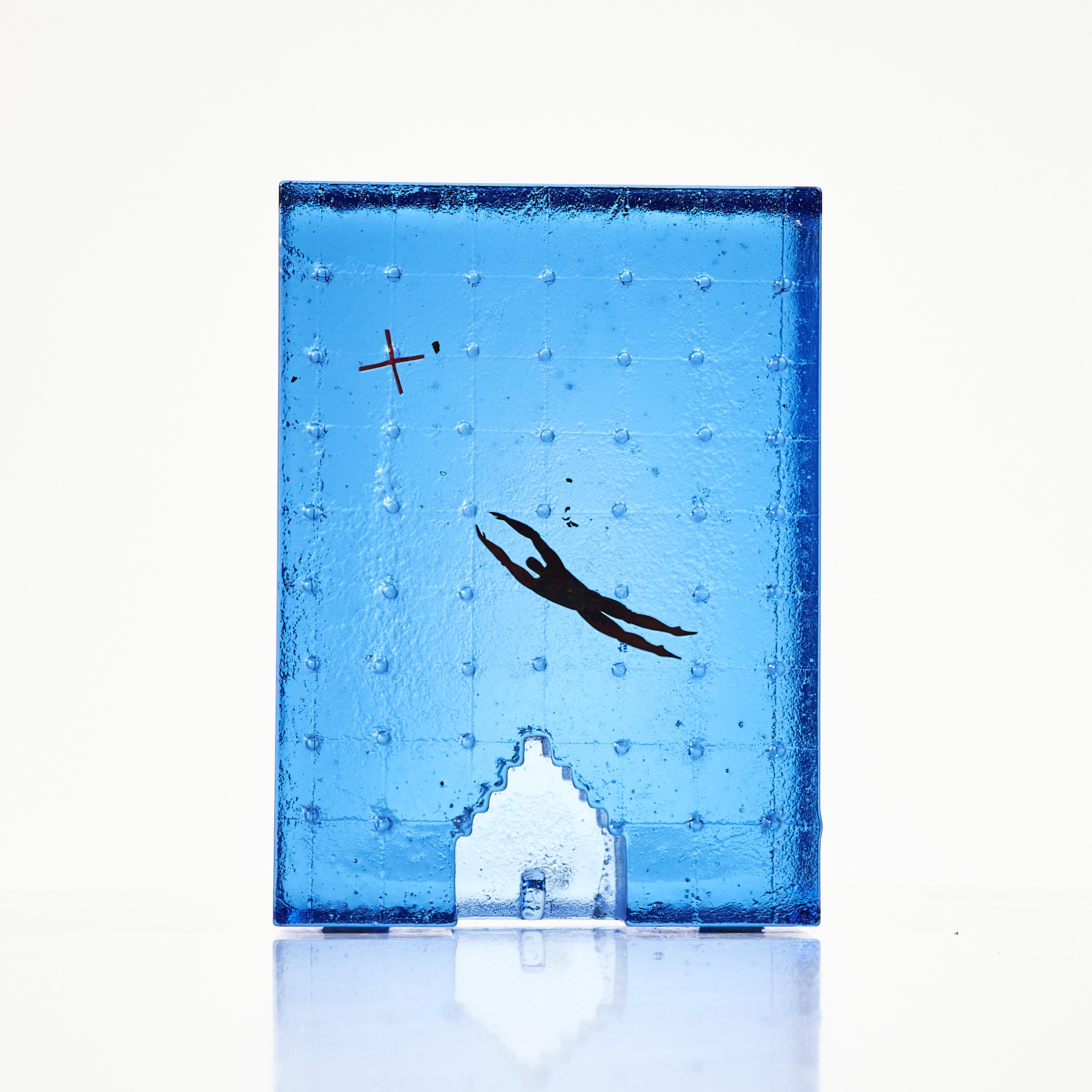 BERTIL VALLIEN. Skulptur "Dreams flying high" signerad Kosta Boda B Vallien 7090565.