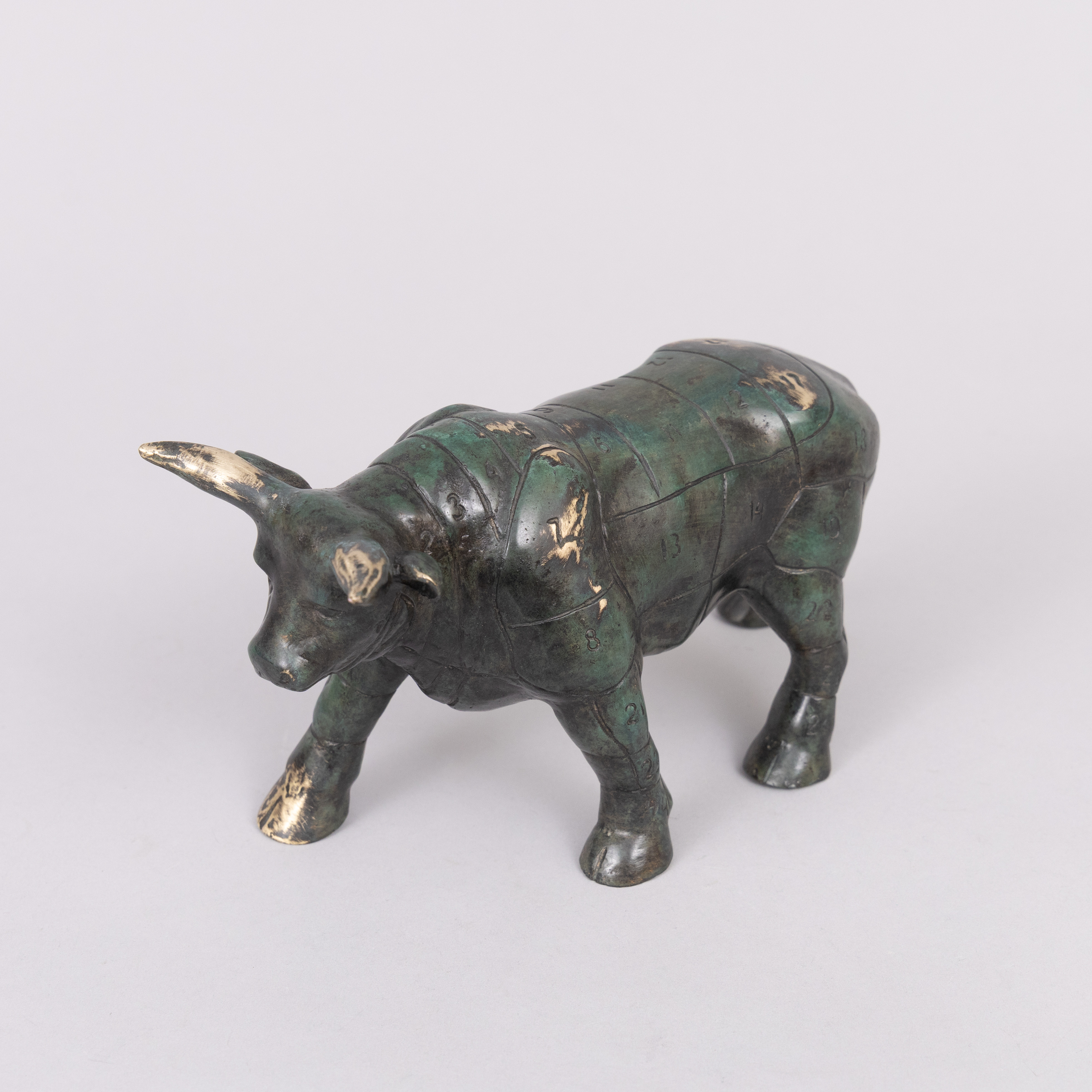 ANDREAS WARGENBRANT. "El bull", patinerad brons, gjutarstämplad W, signerad.