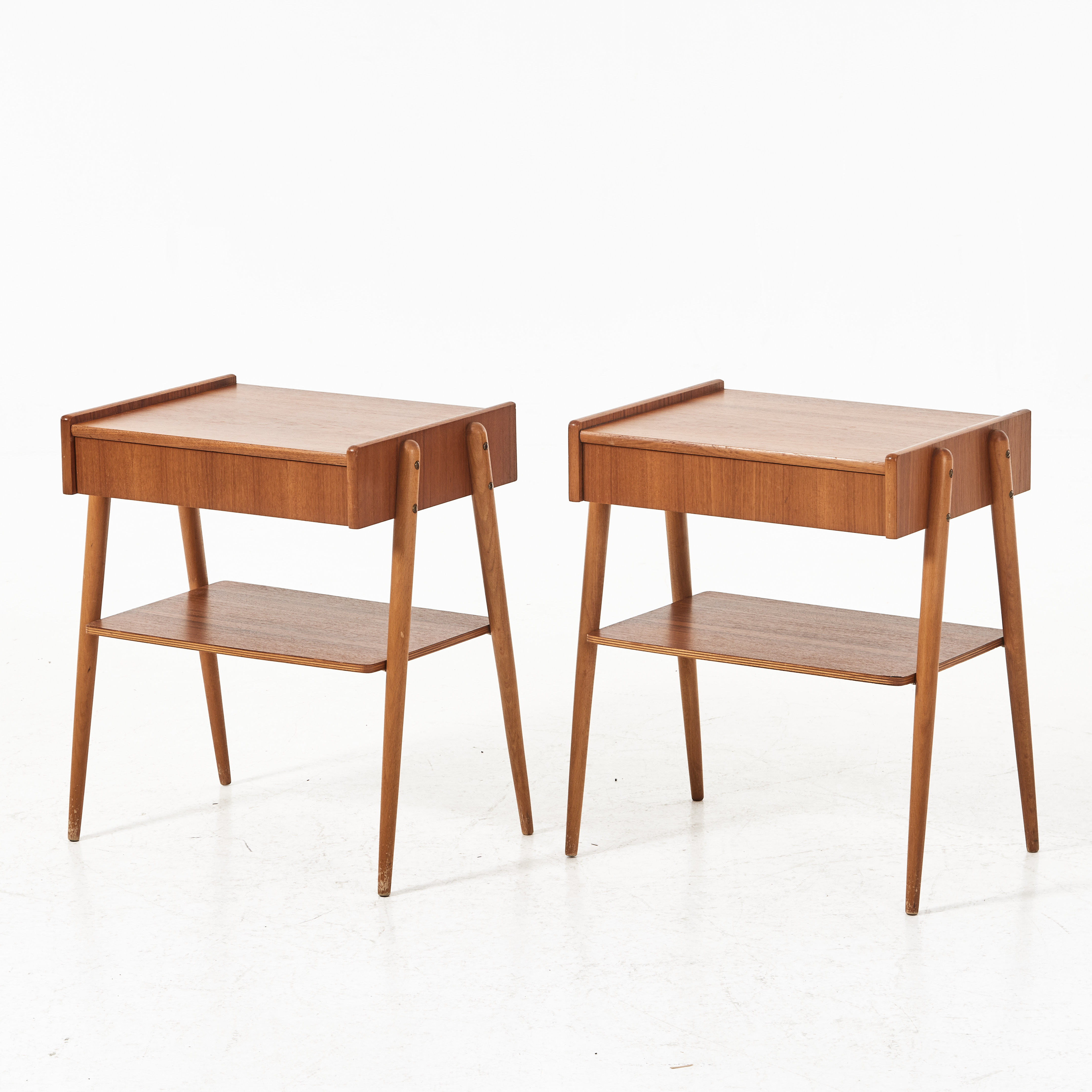 CARLSTRÖM & CO. sängbord, ett par, Bjärnum 1960-tal.