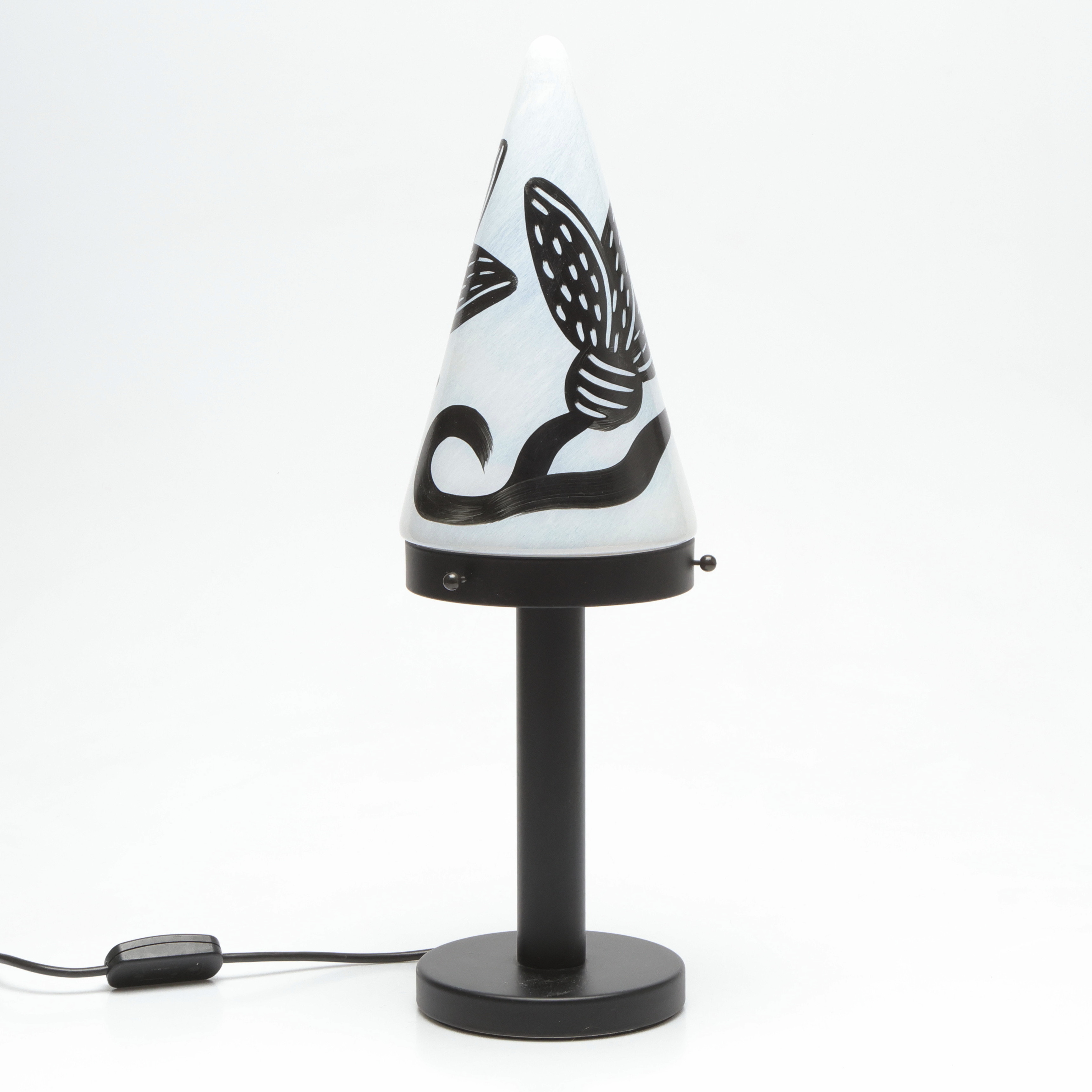 BORDSLAMPA, glas, metall, "Caramba light", Ulrica Hydman-Vallien, Kosta Boda.