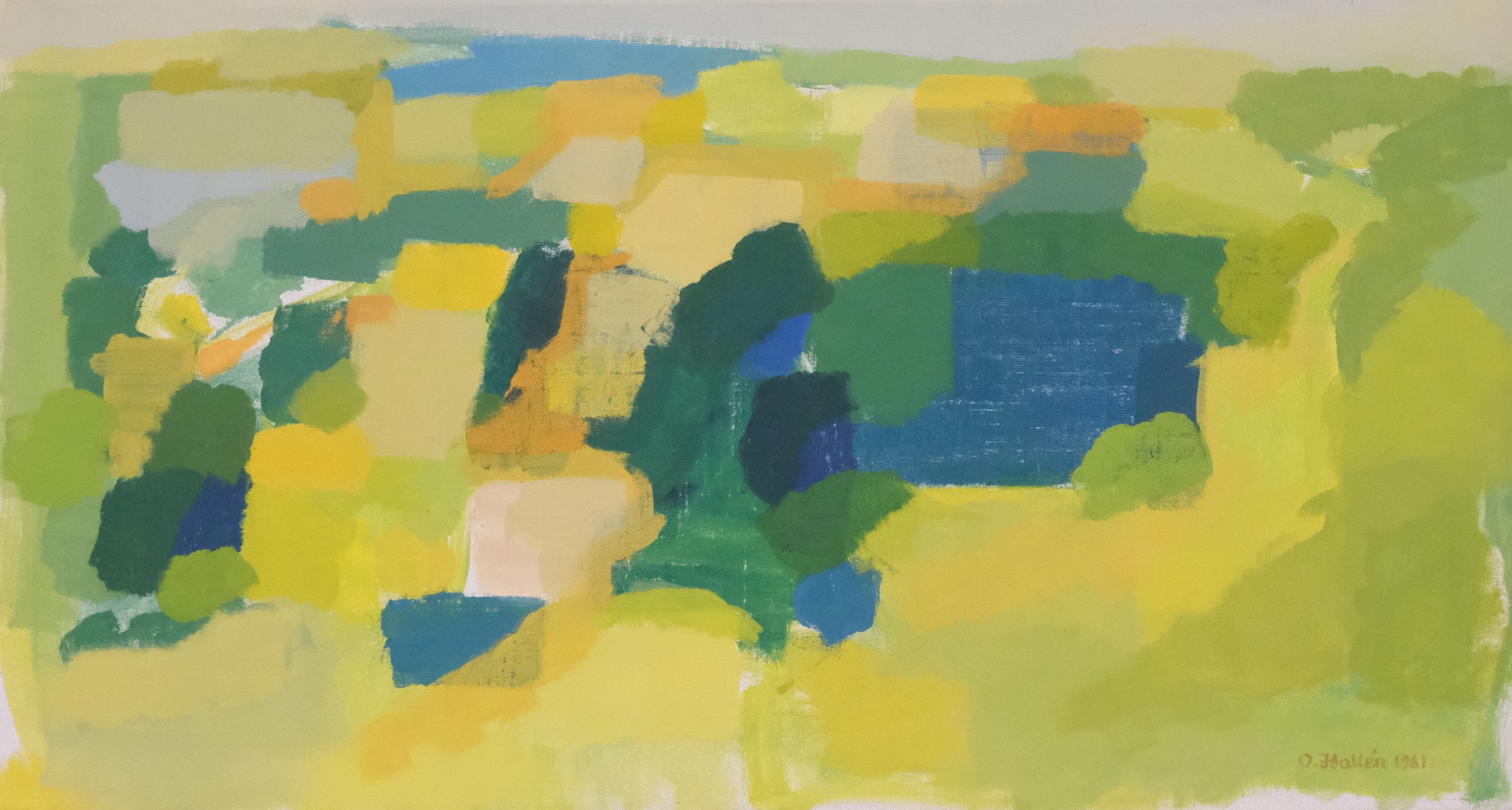 OLLE HALLÉN. "TERRACINA", OLJA PÅ DUK.