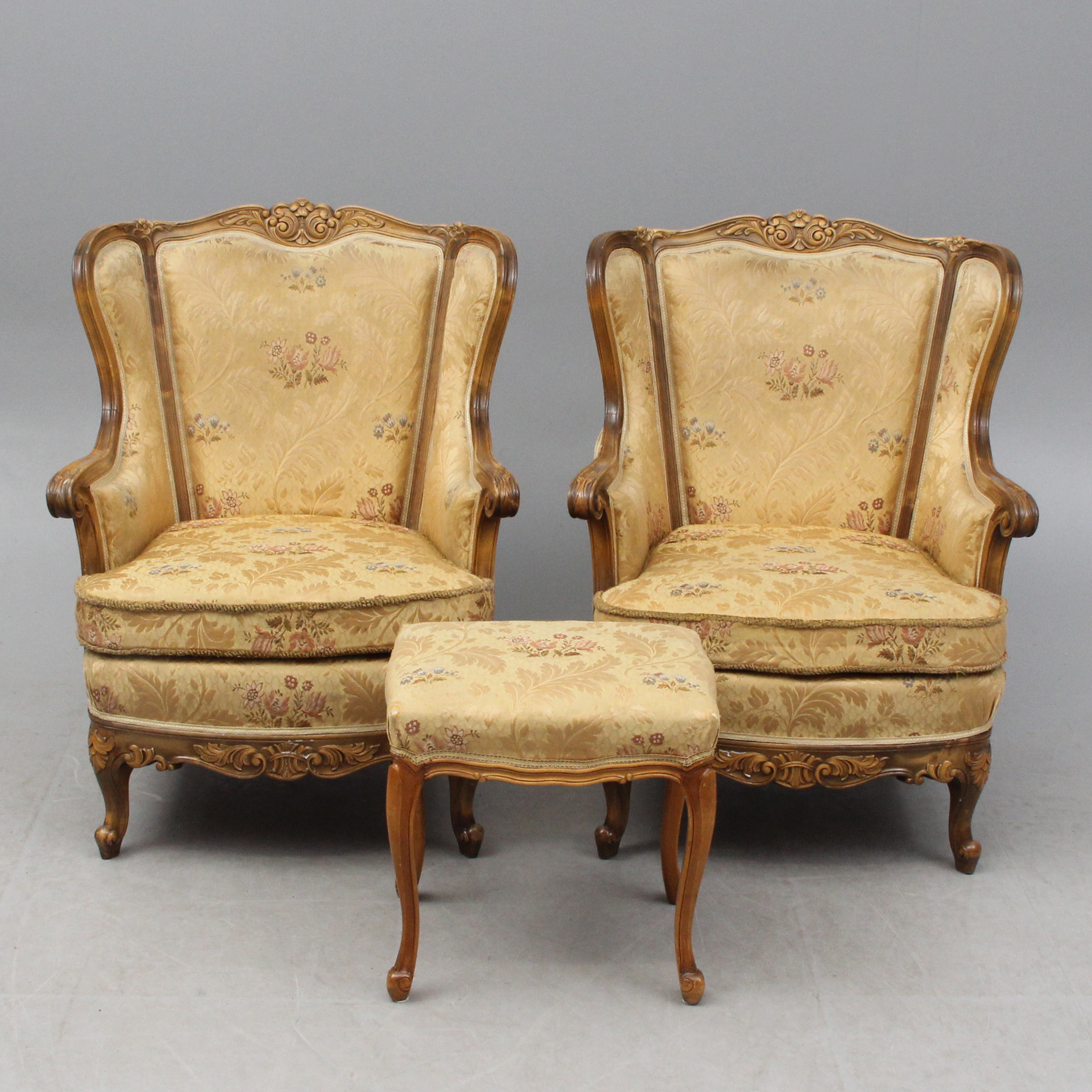 BERGERER, 2 st och PALL, nyrokoko, Lani Lyx Original, AB Larsson & Nilsson, Malmö, 1900-tal.