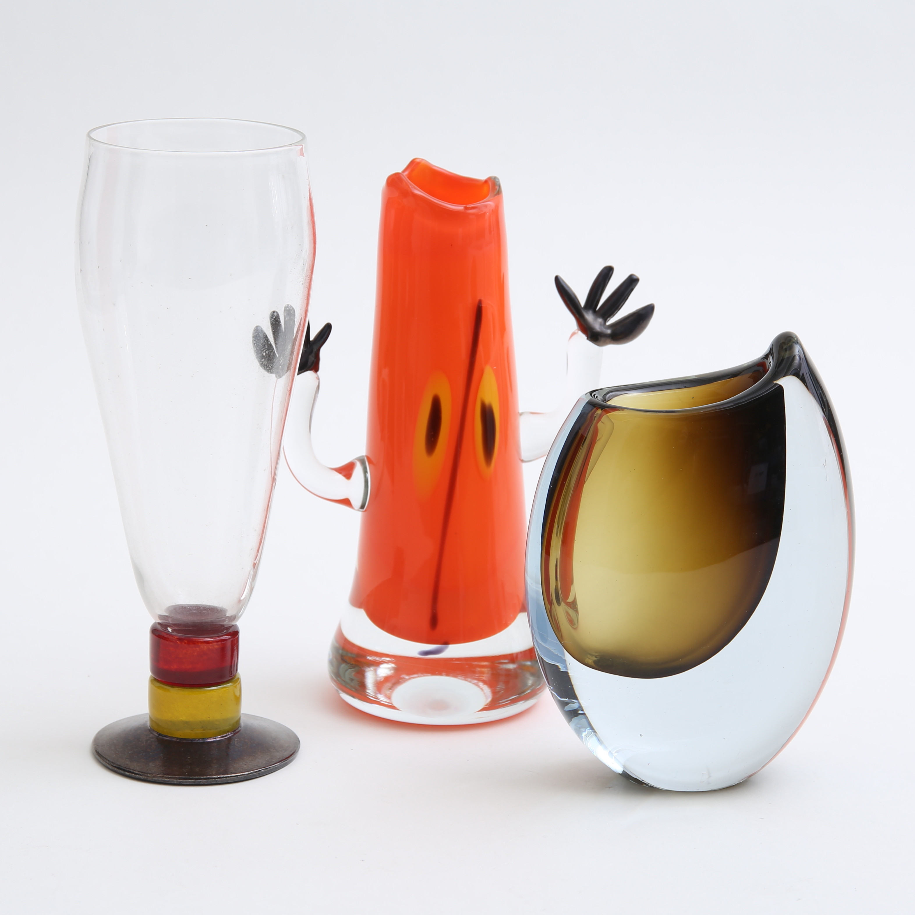 VASER, 3 st, glas, bl.a Strömbergshyttan.