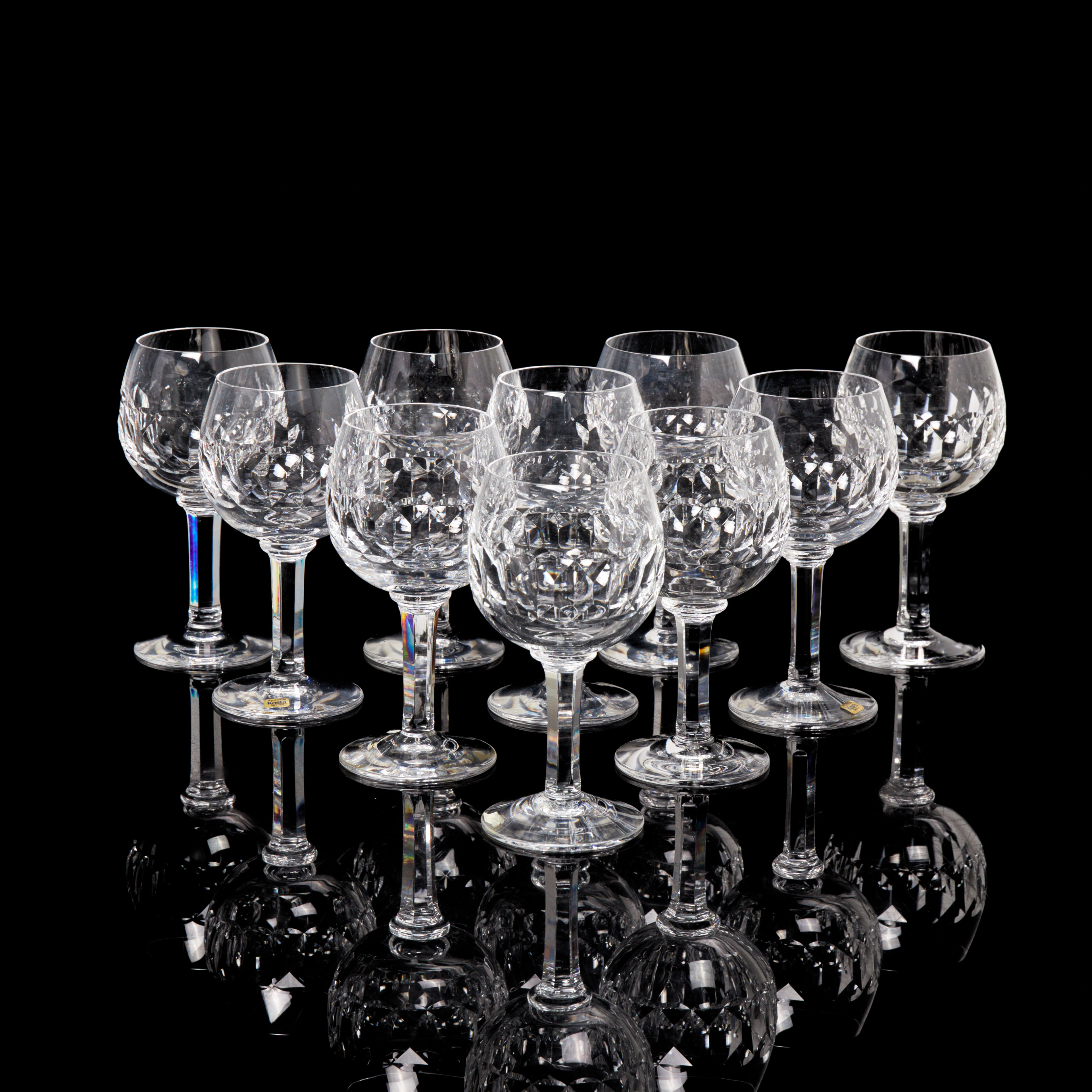 SIGURD PERSSON. VINGLAS, 12 st, "Gripsholm", Kosta, några med etikett.