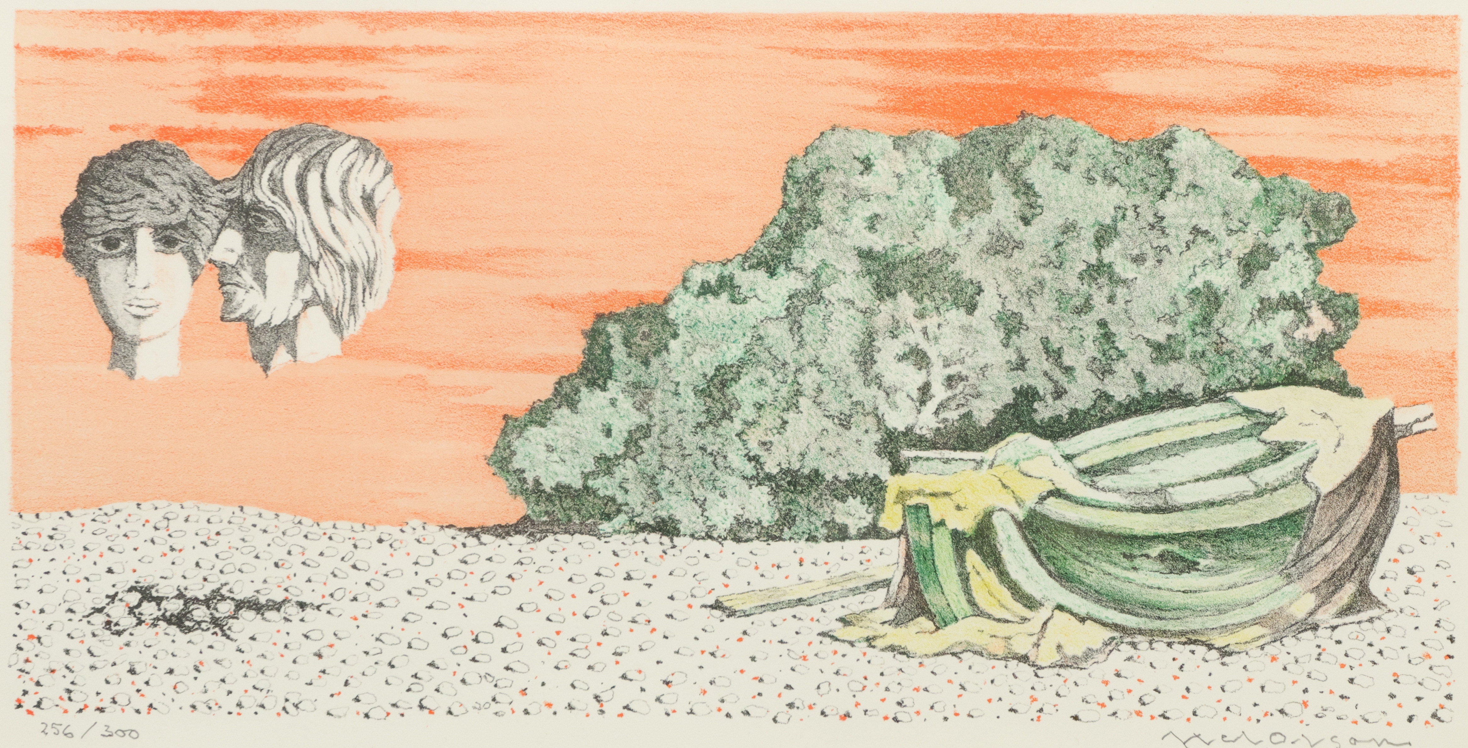 AXEL OLSON. färglitografi, signerad och numrerad 256/300.
