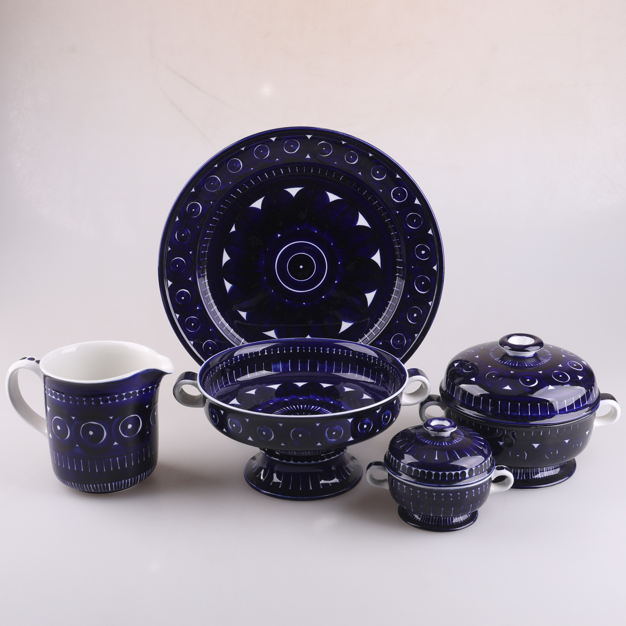 ULLA PROCOPÉ. Servisdelar, 5 delar, "Valencia", Arabia, Finland.