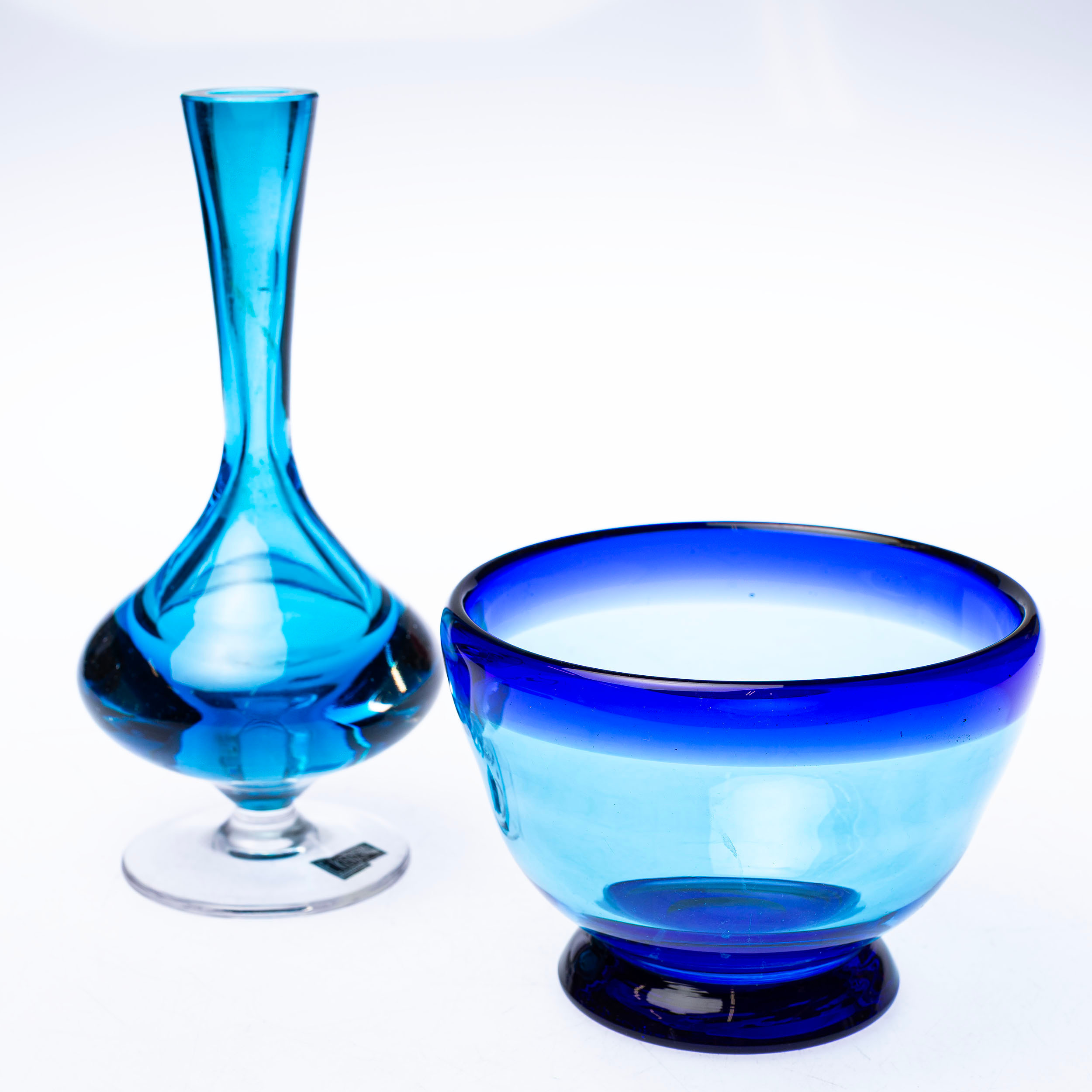 GLASFÖREMÅL, 2 delar, Gösta Sigvard Lindshammar & Ekenäs.