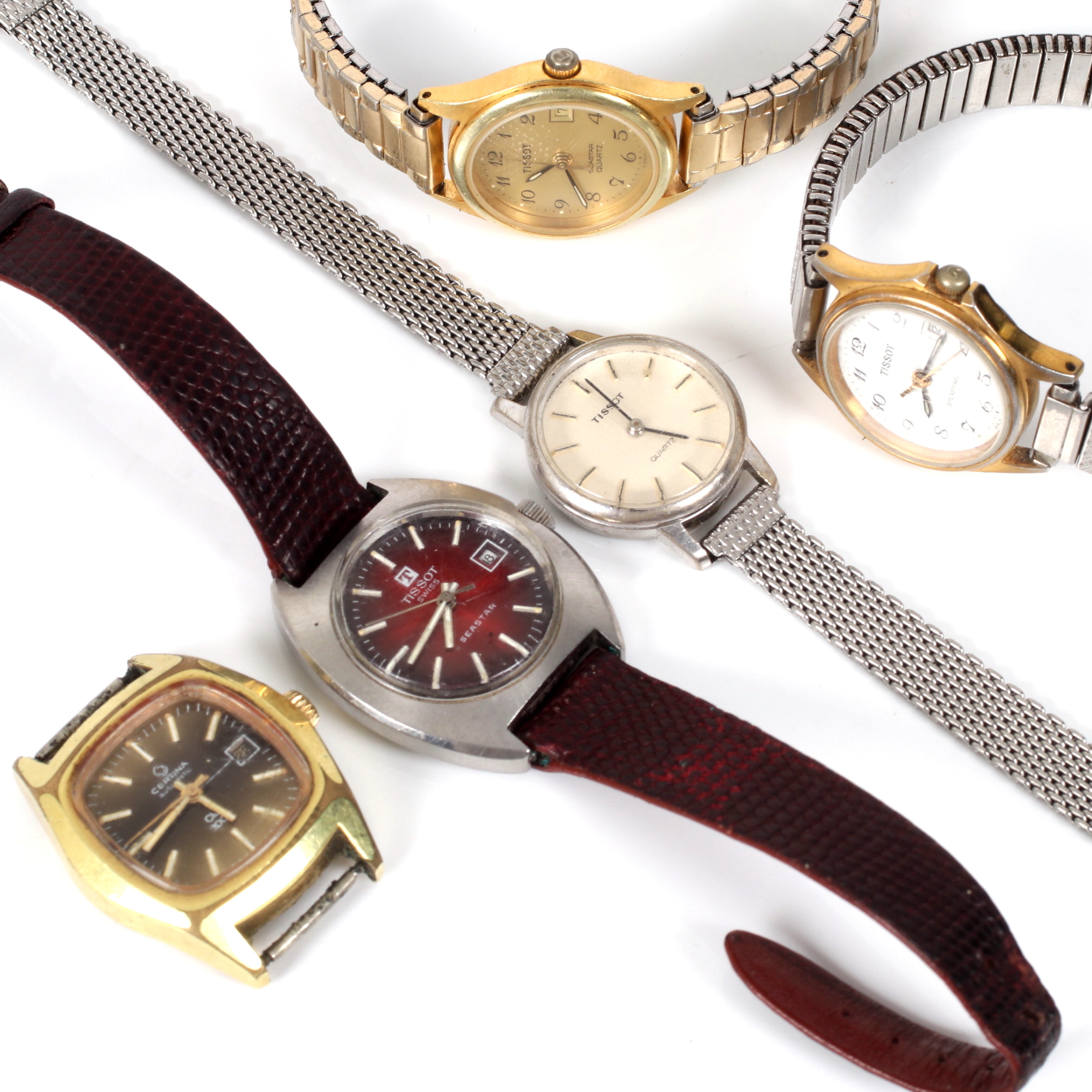 DAMARMBANDSUR, 5 st, Tissot, 1900-tal.